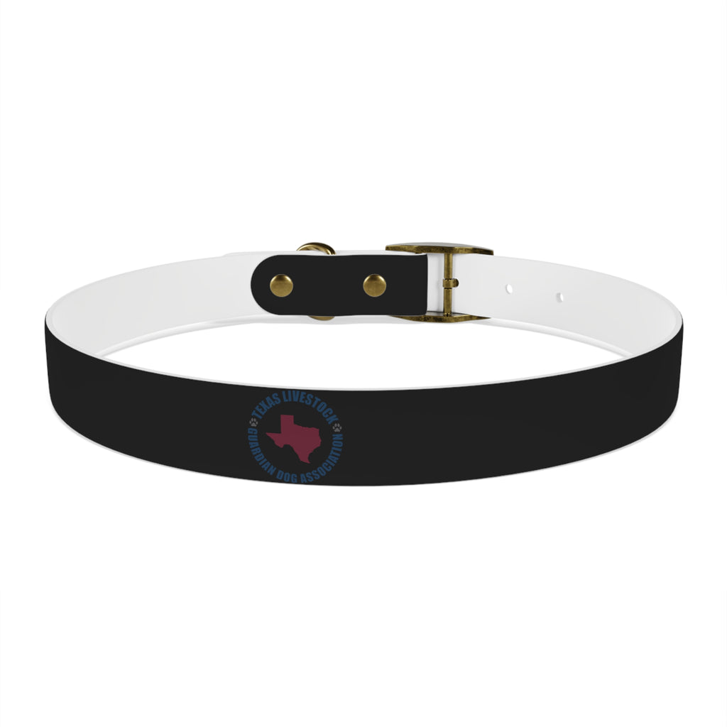 Black Leather Dog Collar — Durable Everyday Collar with Metal Buckle