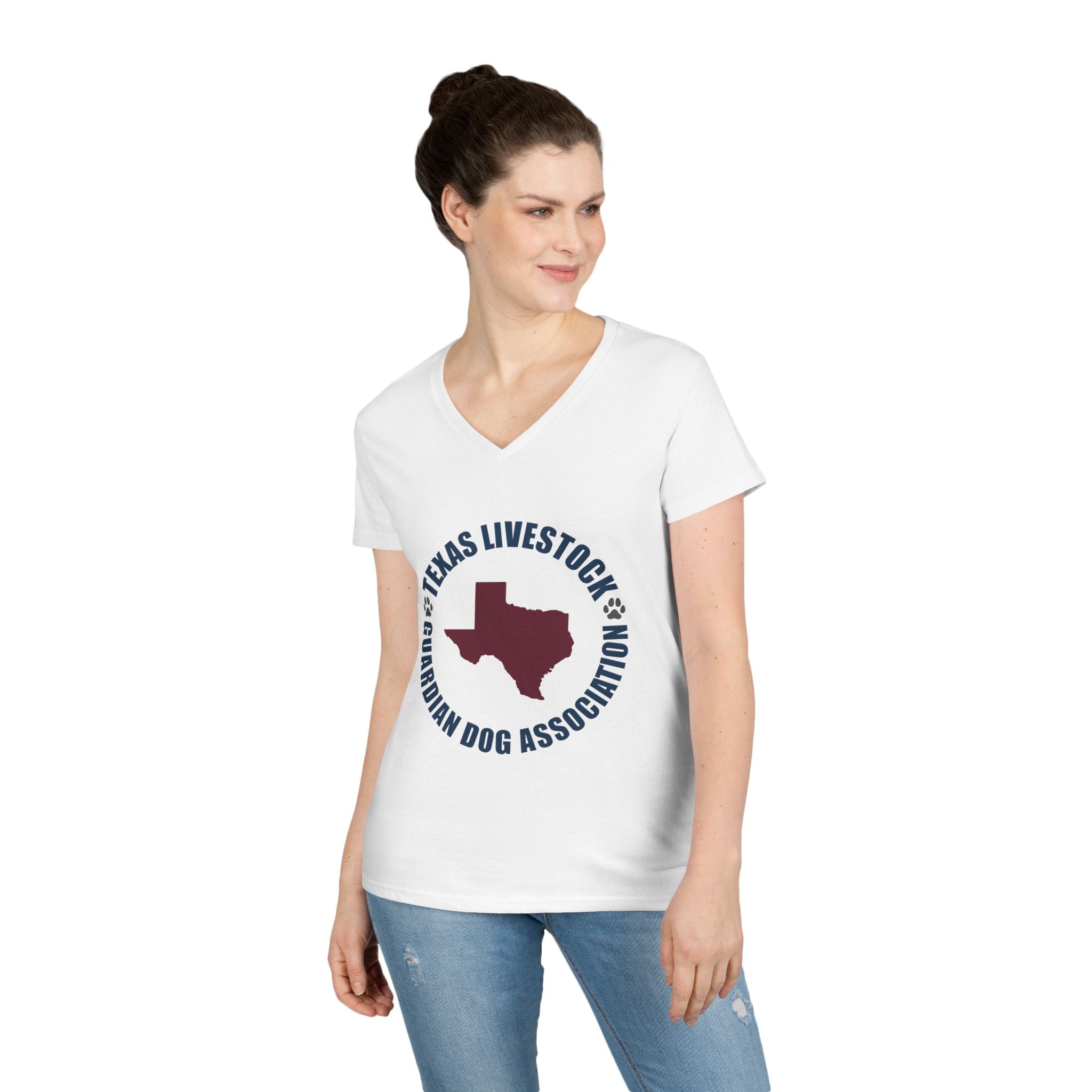 Texas Livestock Guardian Dog Association V-Neck Tee