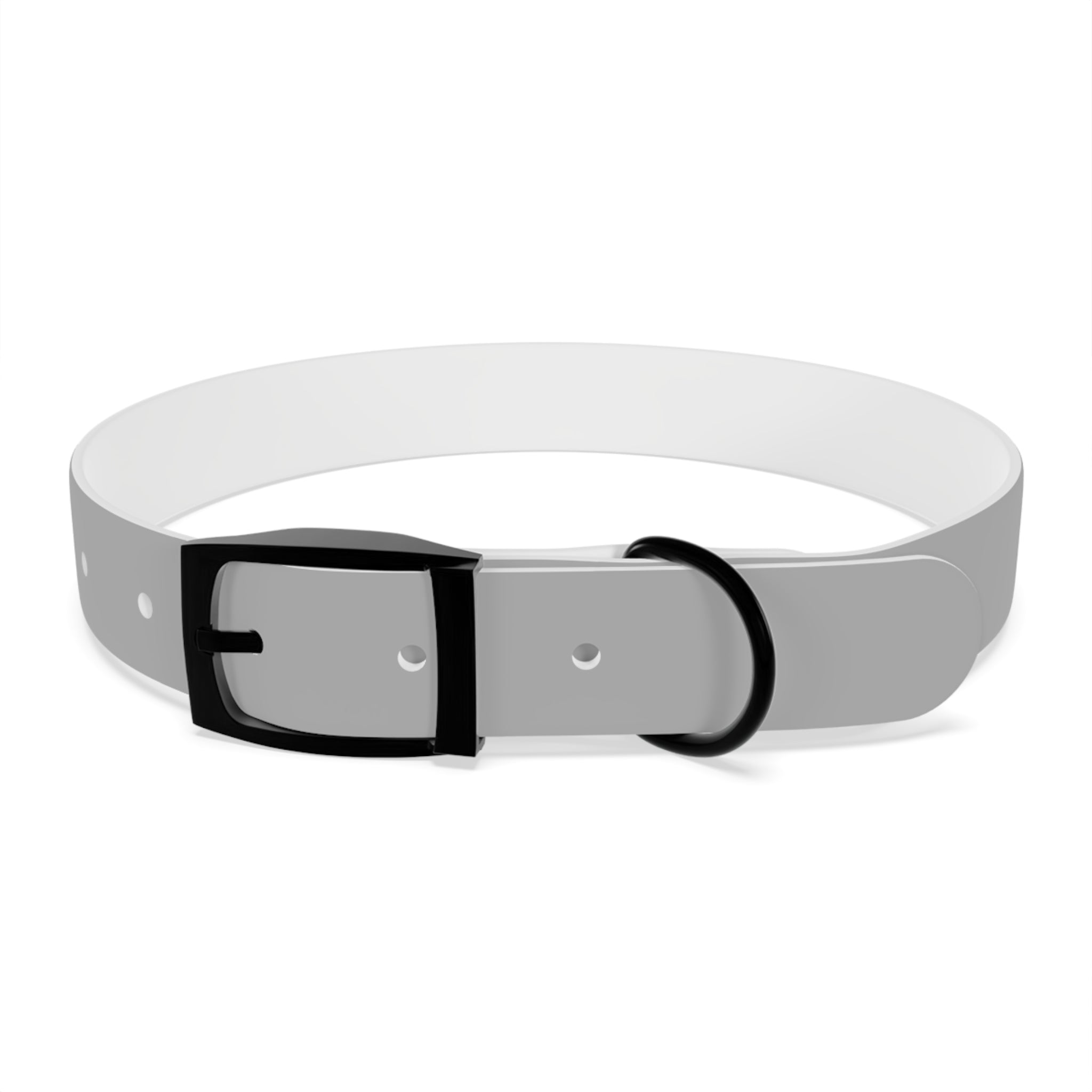 Customized White Dog Collar with Texas Livestock Association Logo