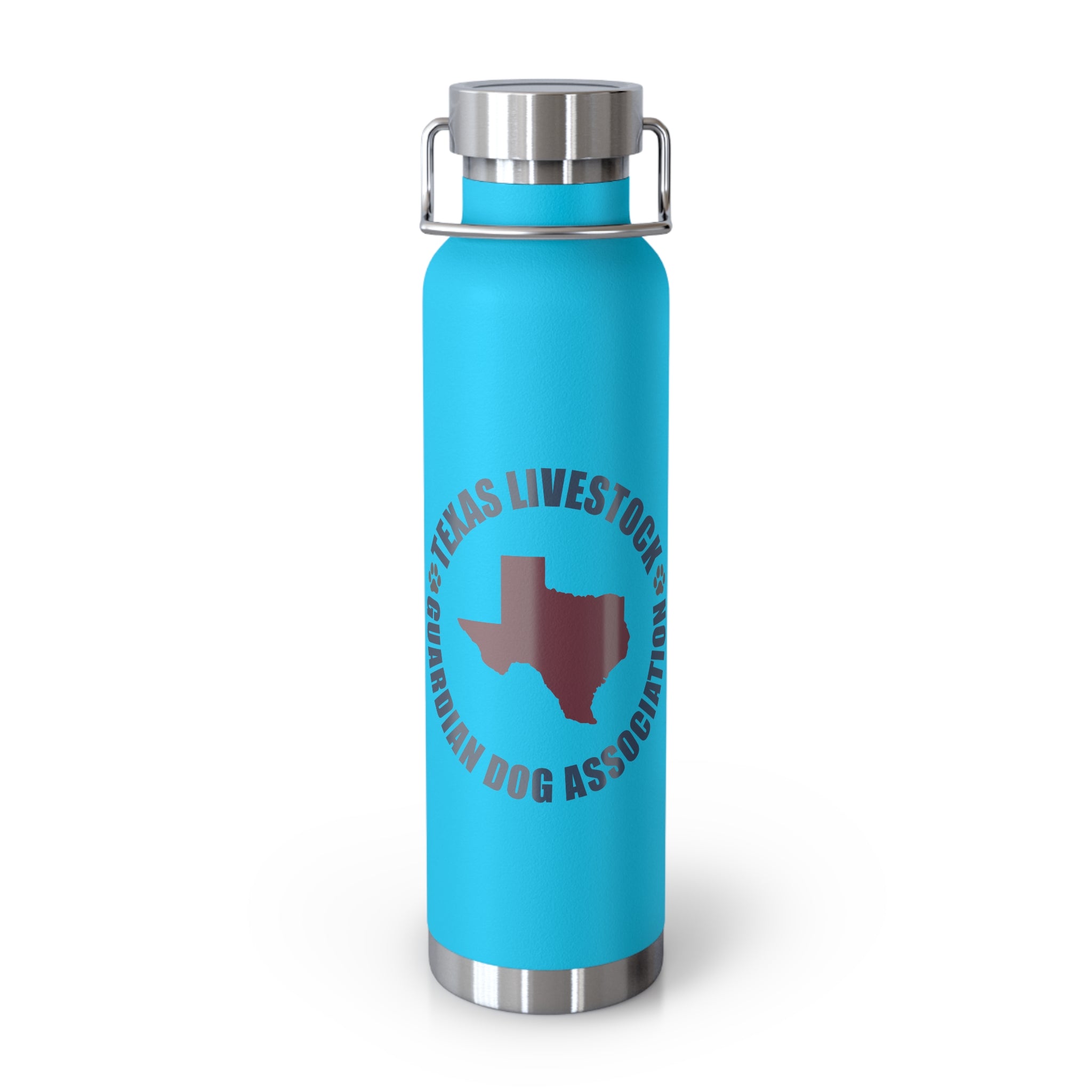 22oz Insulated Water Bottle — Texas Livestock & Guardian Dog Association Logo