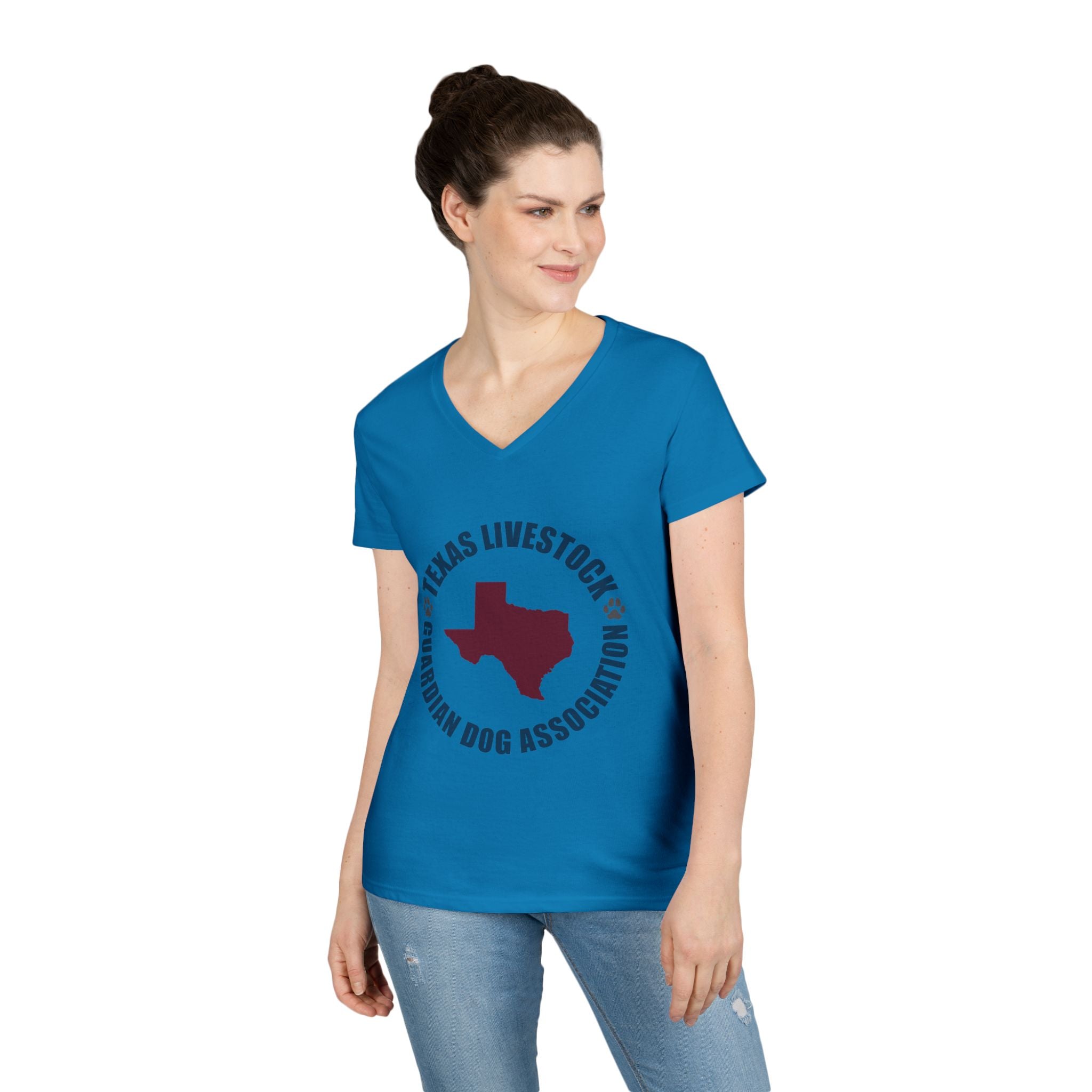 Texas Livestock Guardian Dog Association V-Neck Tee