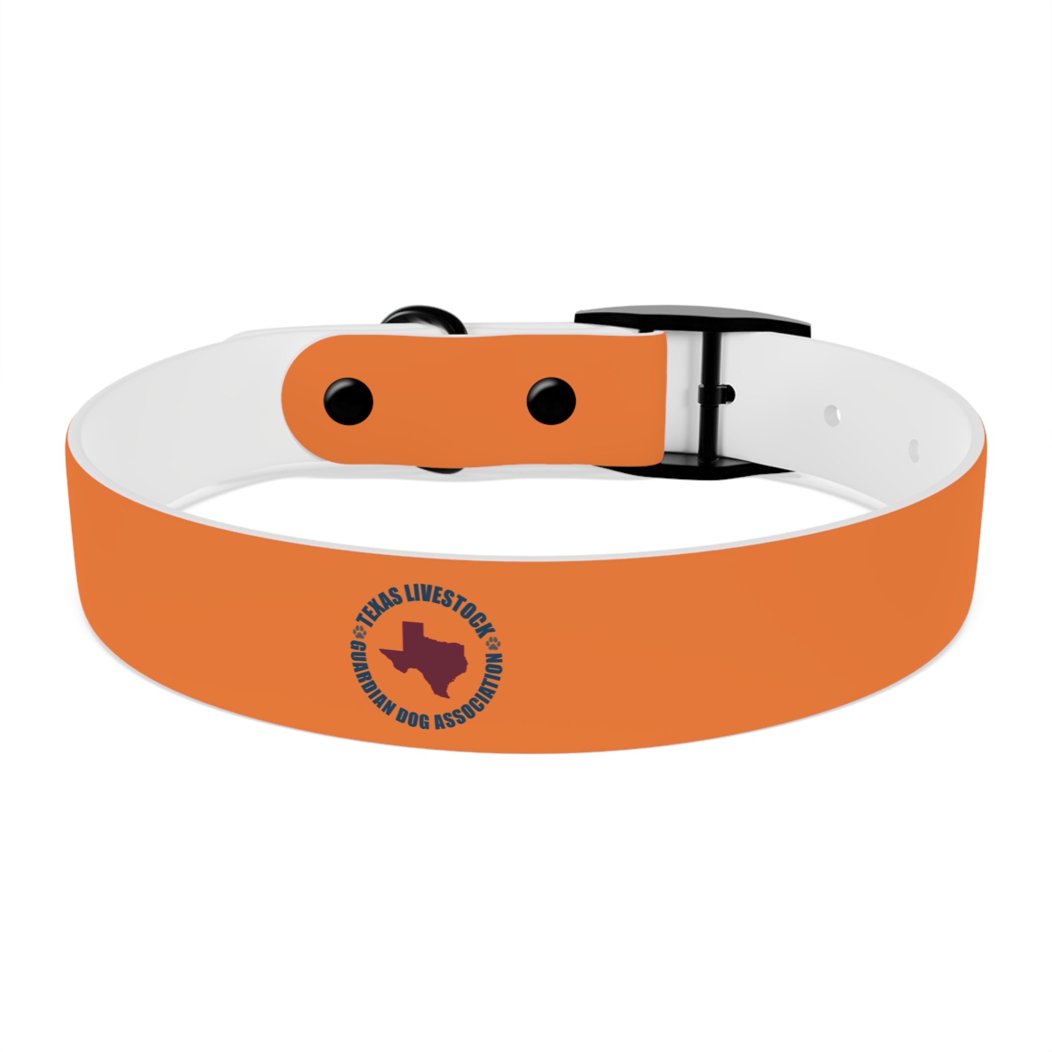 Orange Logo Dog Collar — Texas Livestock Club Pet Collar