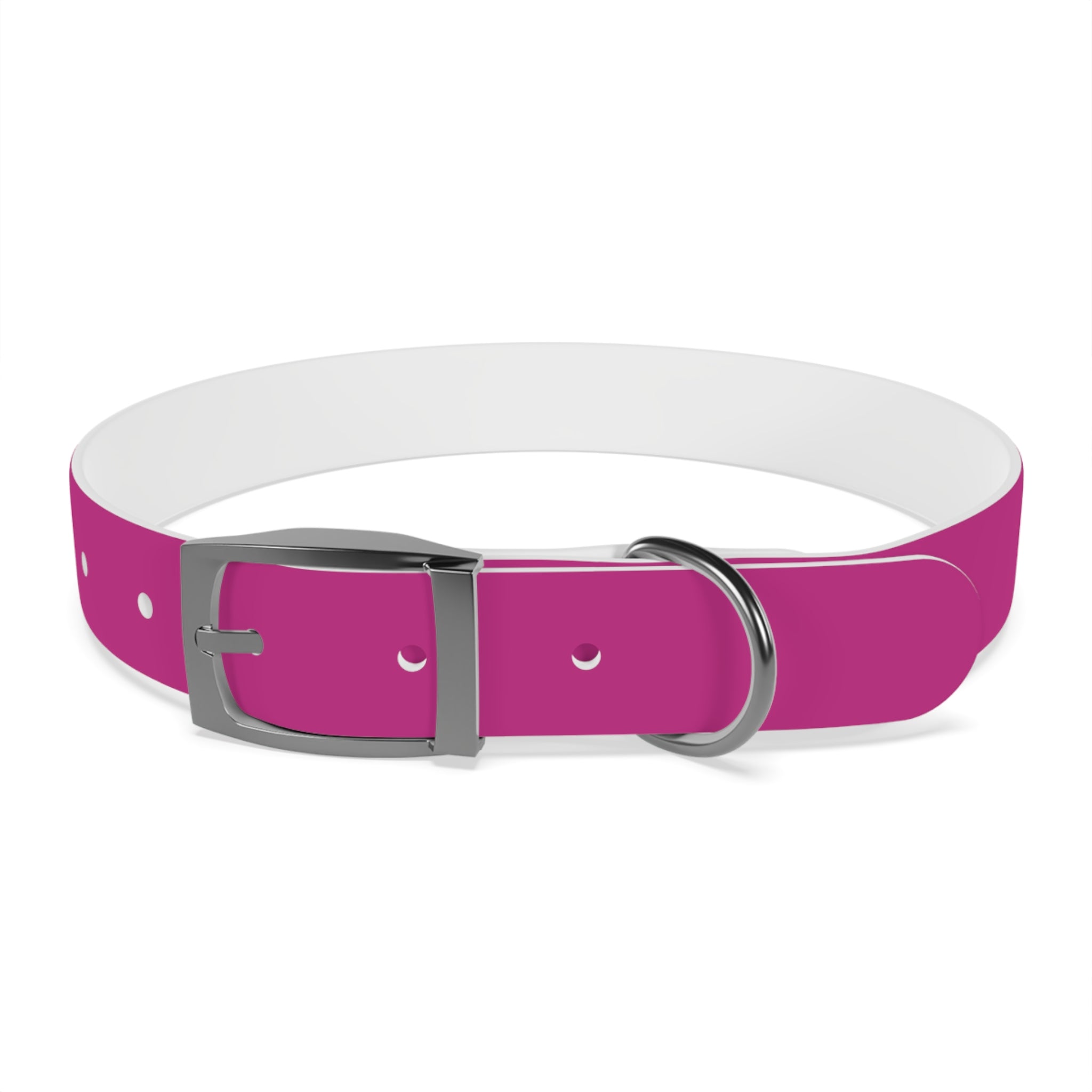 Pink Leather Dog Collar — Texas Livestock Show Logo