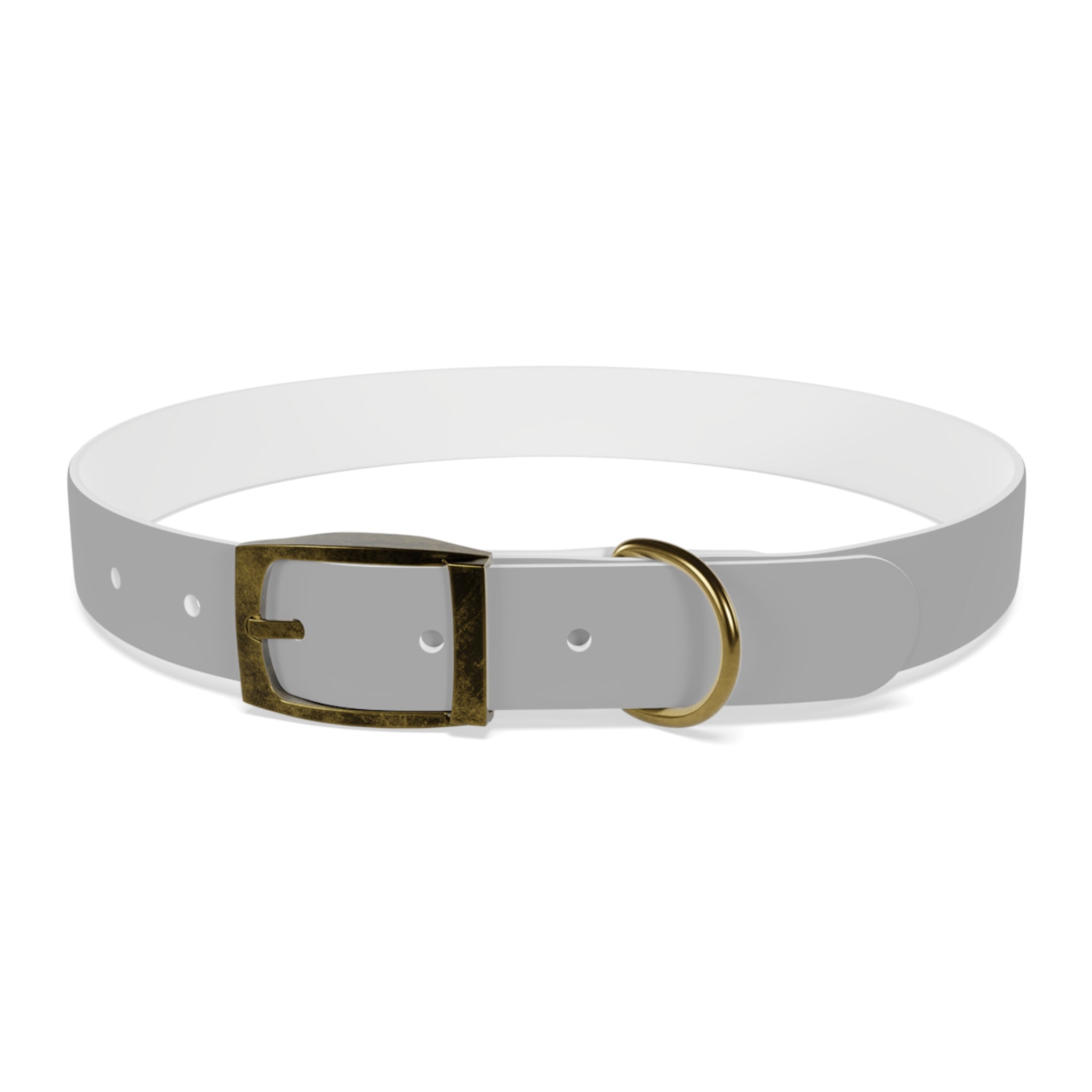 Customized White Dog Collar with Texas Livestock Association Logo