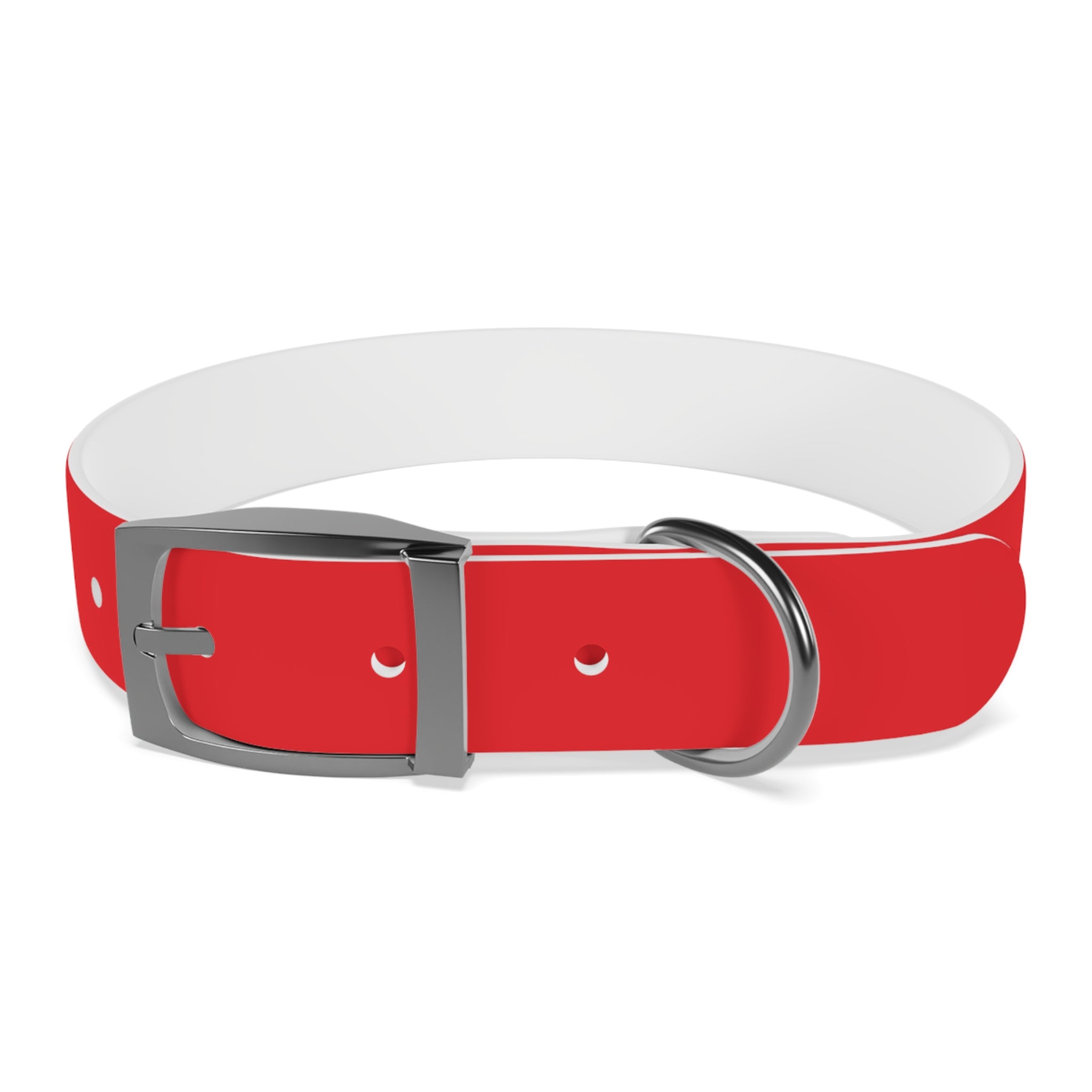 Red Personalized Dog Collar with Texas Logo — Durable Adjustable Pet Collar