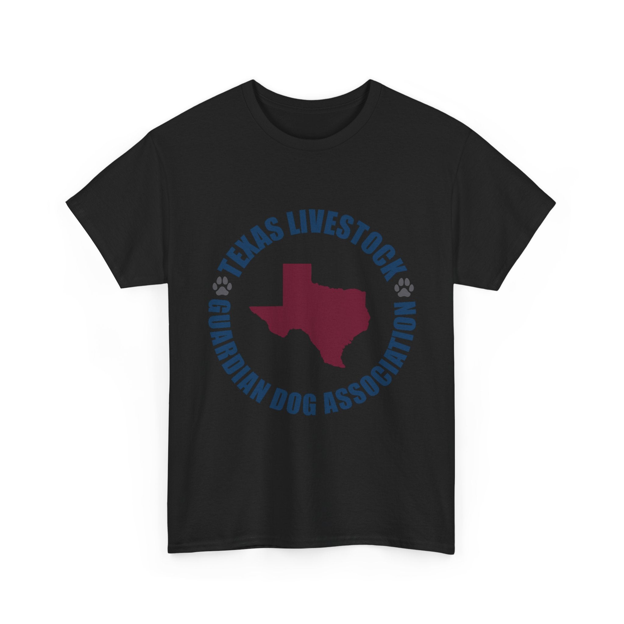 Texas Livestock Guardian Dog Association Tee — State Paw Print Logo Shirt