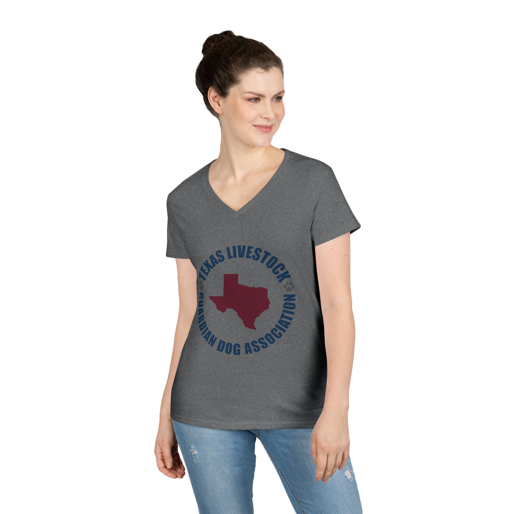 Texas Livestock Guardian Dog Association V-Neck Tee