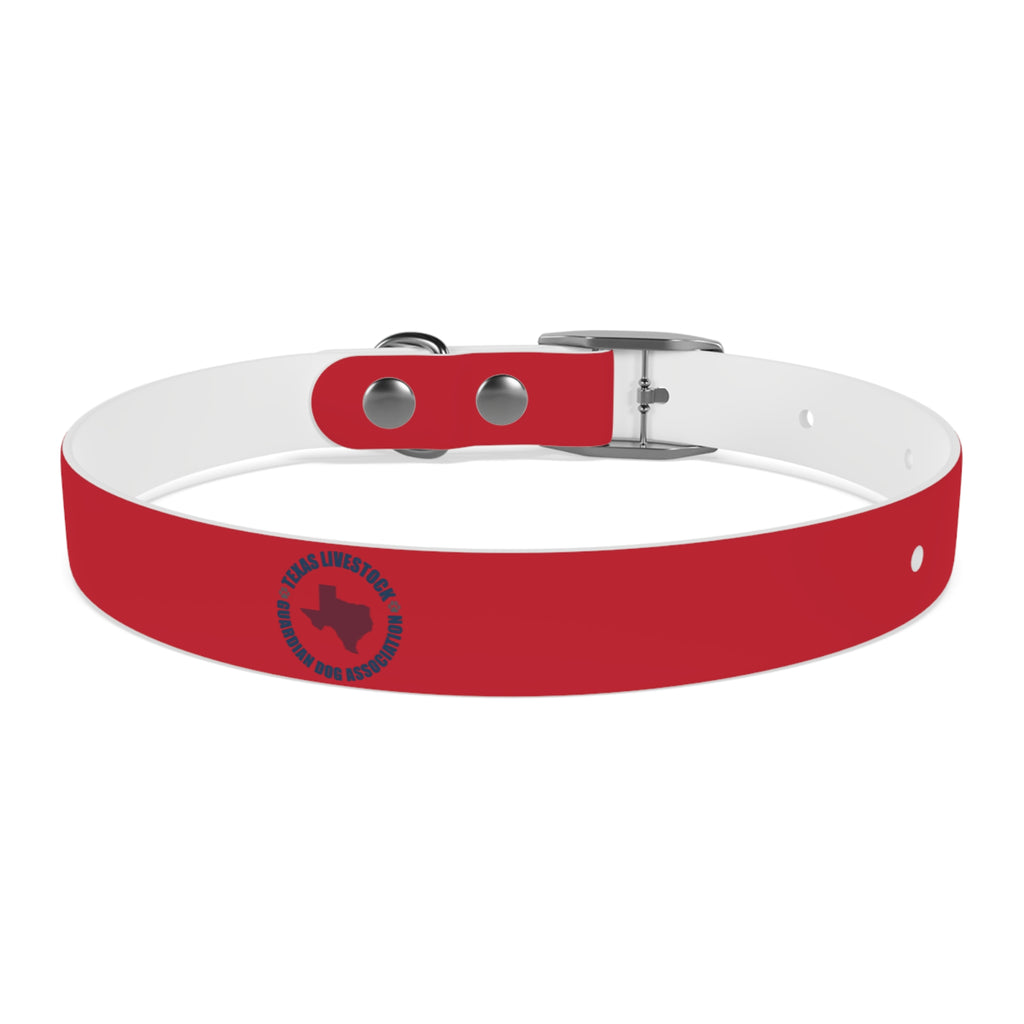Red Pet Collar with Texas Logo — Durable Adjustable Dog Collar