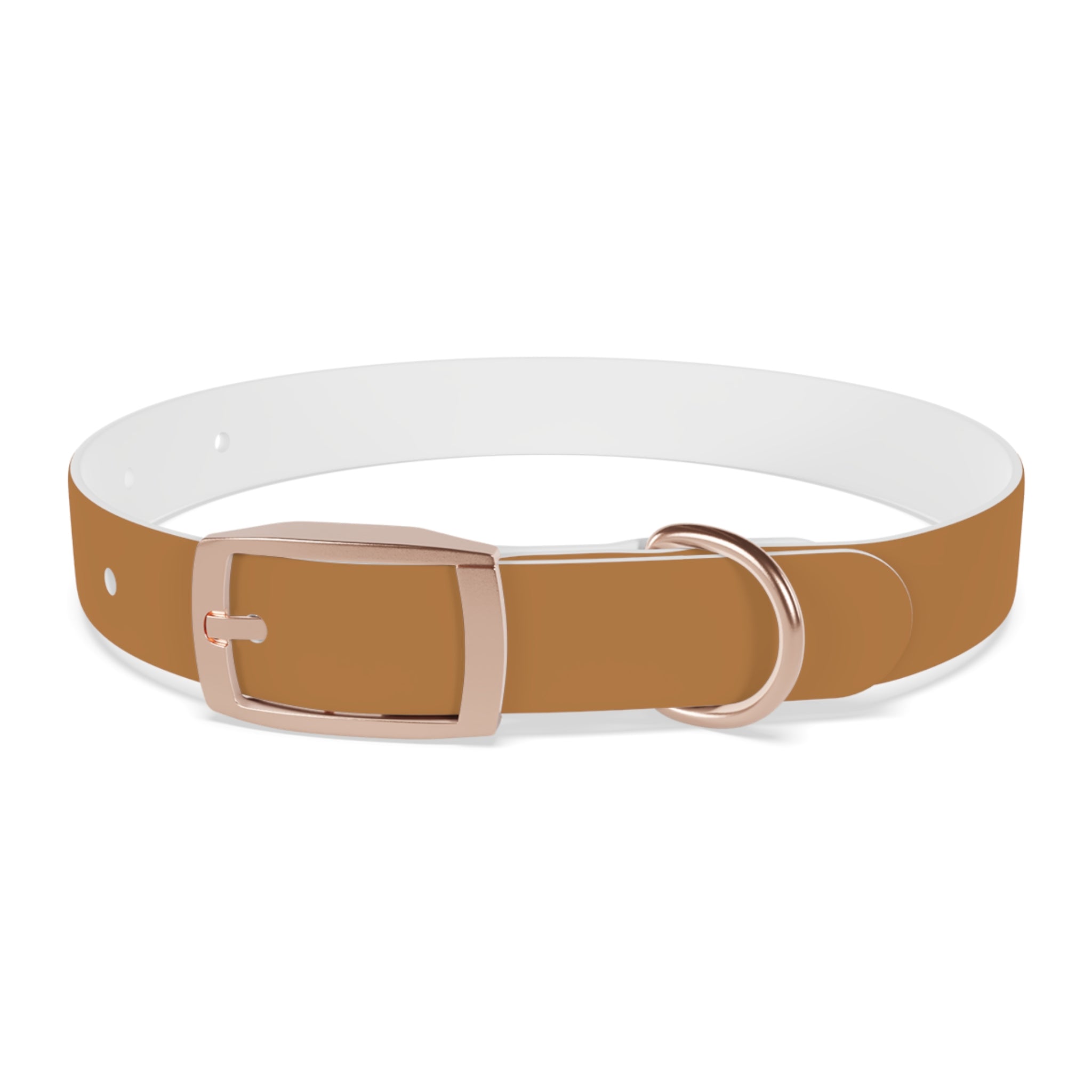 Leather Dog Collar with Texas Livestock Association Logo — Durable Brown Pet Collar