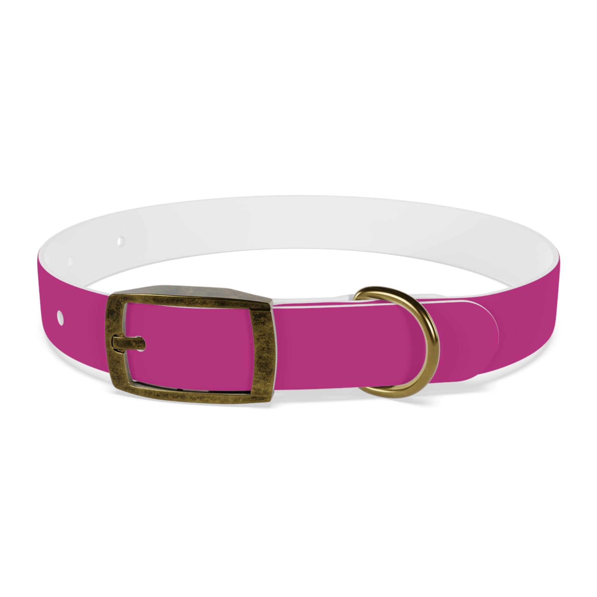 Pink Leather Dog Collar — Texas Livestock Show Logo