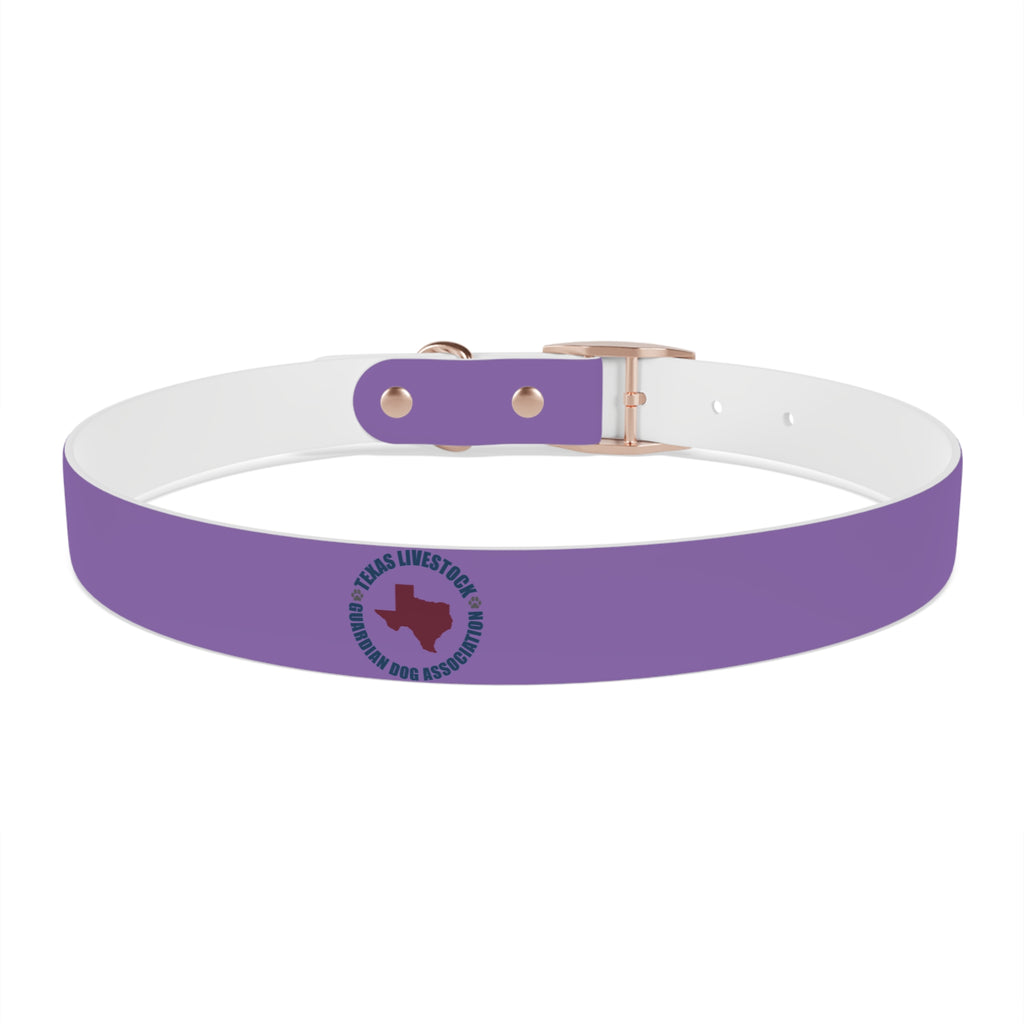 Purple Custom Dog Collar with Texas Livestock Logo — Durable Adjustable Pet Collar