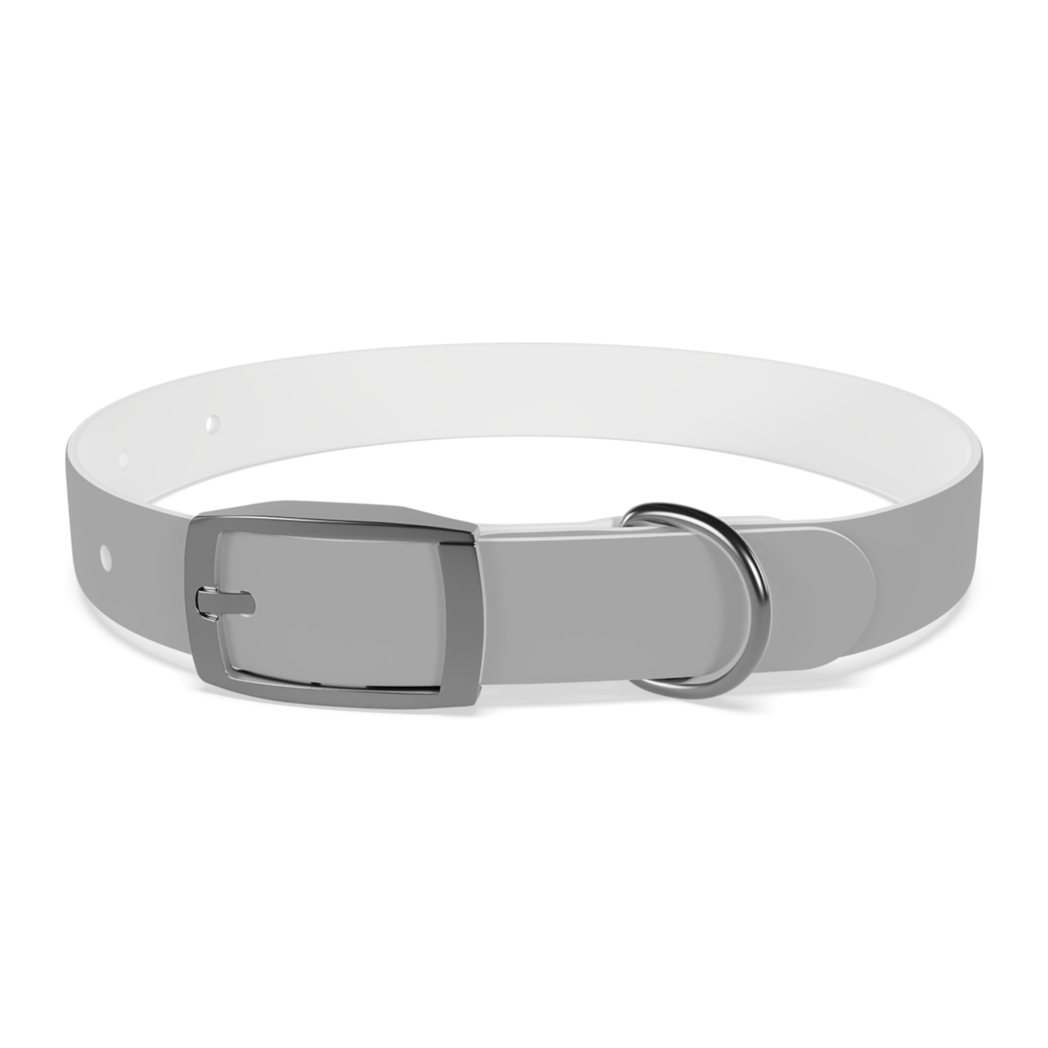Customized White Dog Collar with Texas Livestock Association Logo