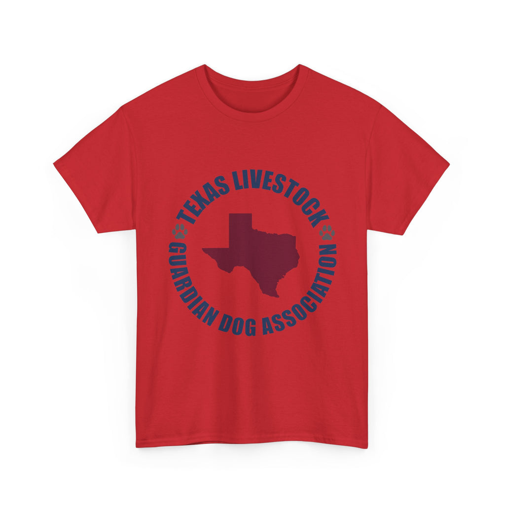 Texas Livestock Guardian Dog Association Tee — State Paw Print Logo Shirt