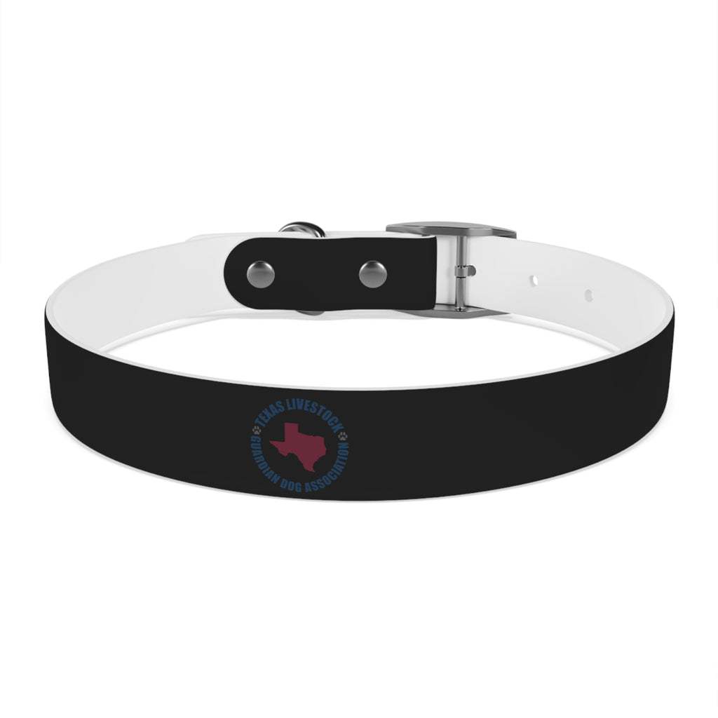 Black Leather Dog Collar — Durable Everyday Collar with Metal Buckle