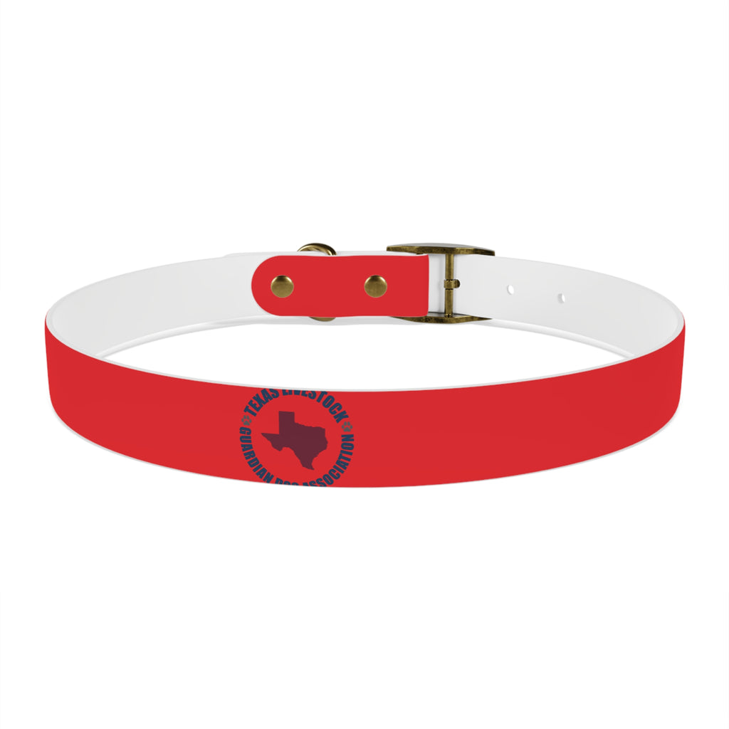 Red Personalized Dog Collar with Texas Logo — Durable Adjustable Pet Collar