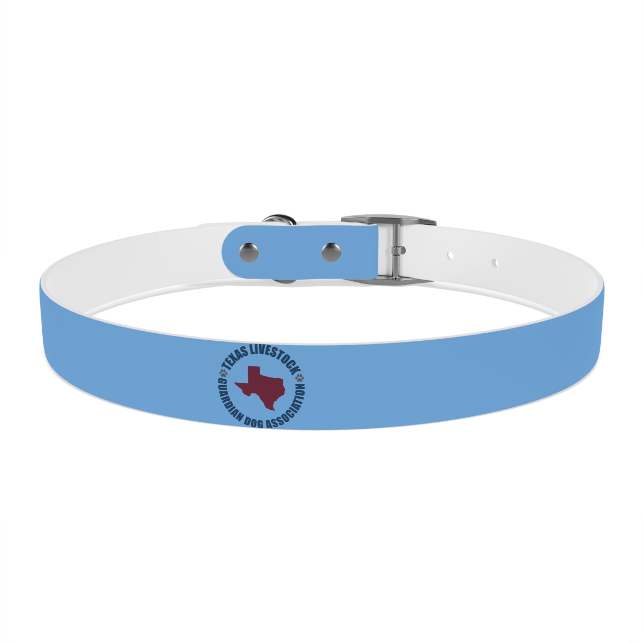 Blue State Silhouette Dog Collar — Texas Livestock Design