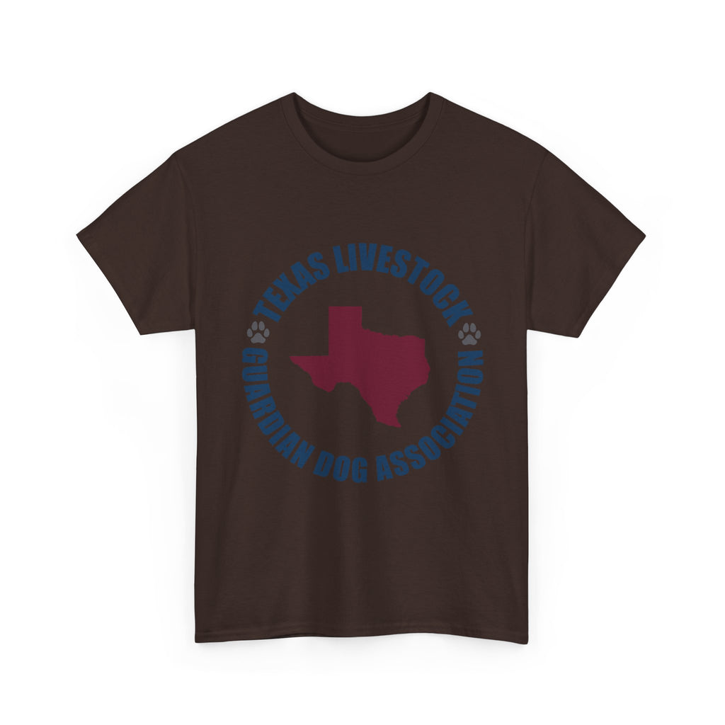 Texas Livestock Guardian Dog Association Tee — State Paw Print Logo Shirt
