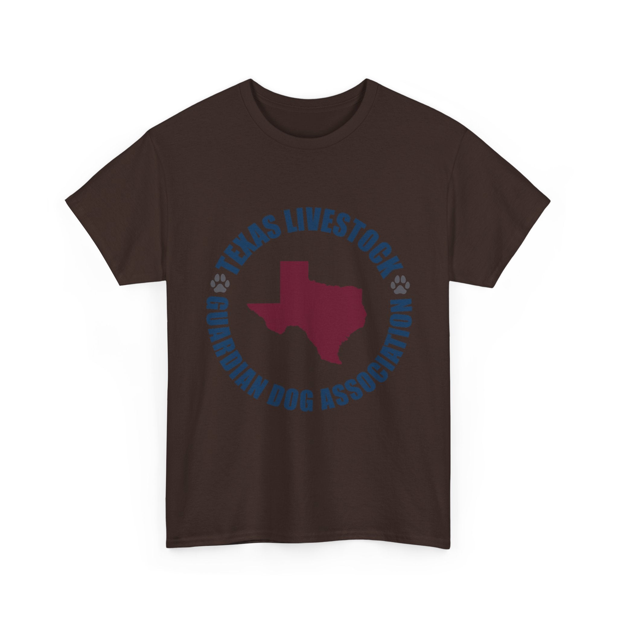 Texas Livestock Guardian Dog Association Tee — State Paw Print Logo Shirt