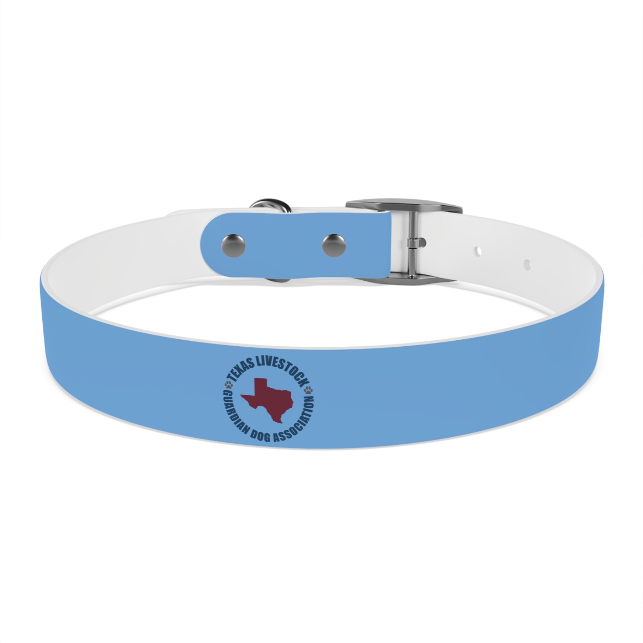 Blue State Silhouette Dog Collar — Texas Livestock Design