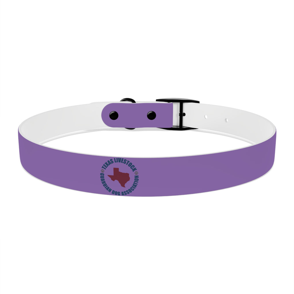 Purple Custom Dog Collar with Texas Livestock Logo — Durable Adjustable Pet Collar