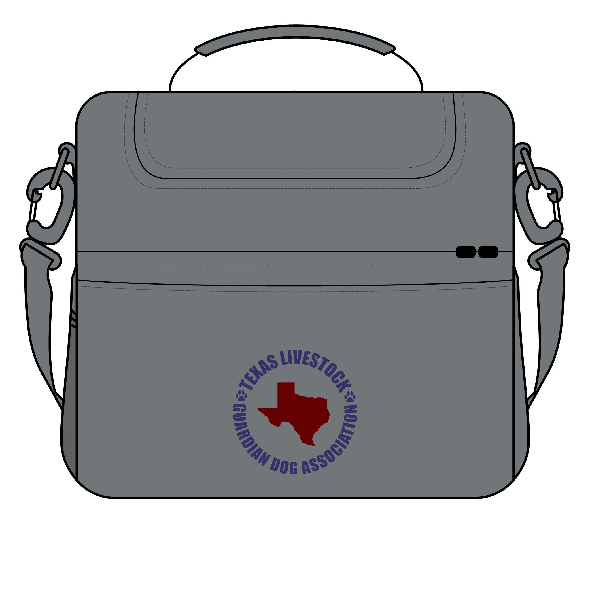 Texas Livestock Association Cooler Bag — Insulated Lunch Cooler with Texas Map Logo