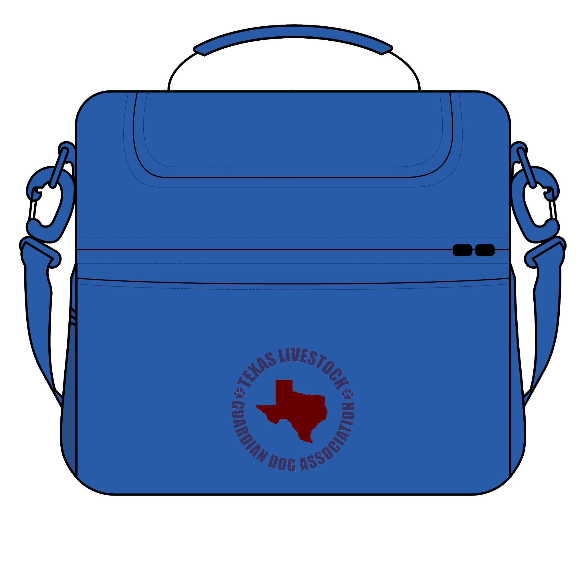 Texas Livestock Association Cooler Bag — Insulated Lunch Cooler with Texas Map Logo