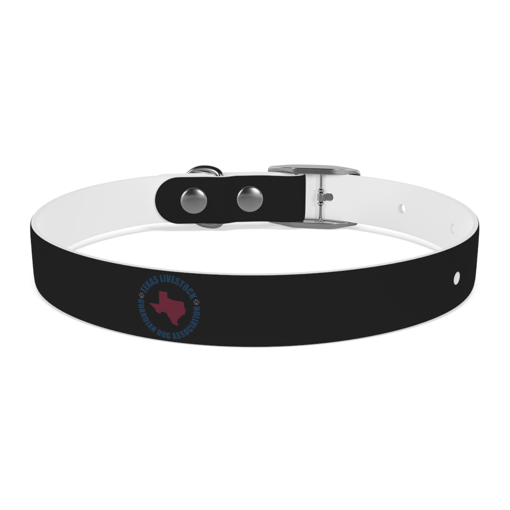 Black Leather Dog Collar — Durable Everyday Collar with Metal Buckle