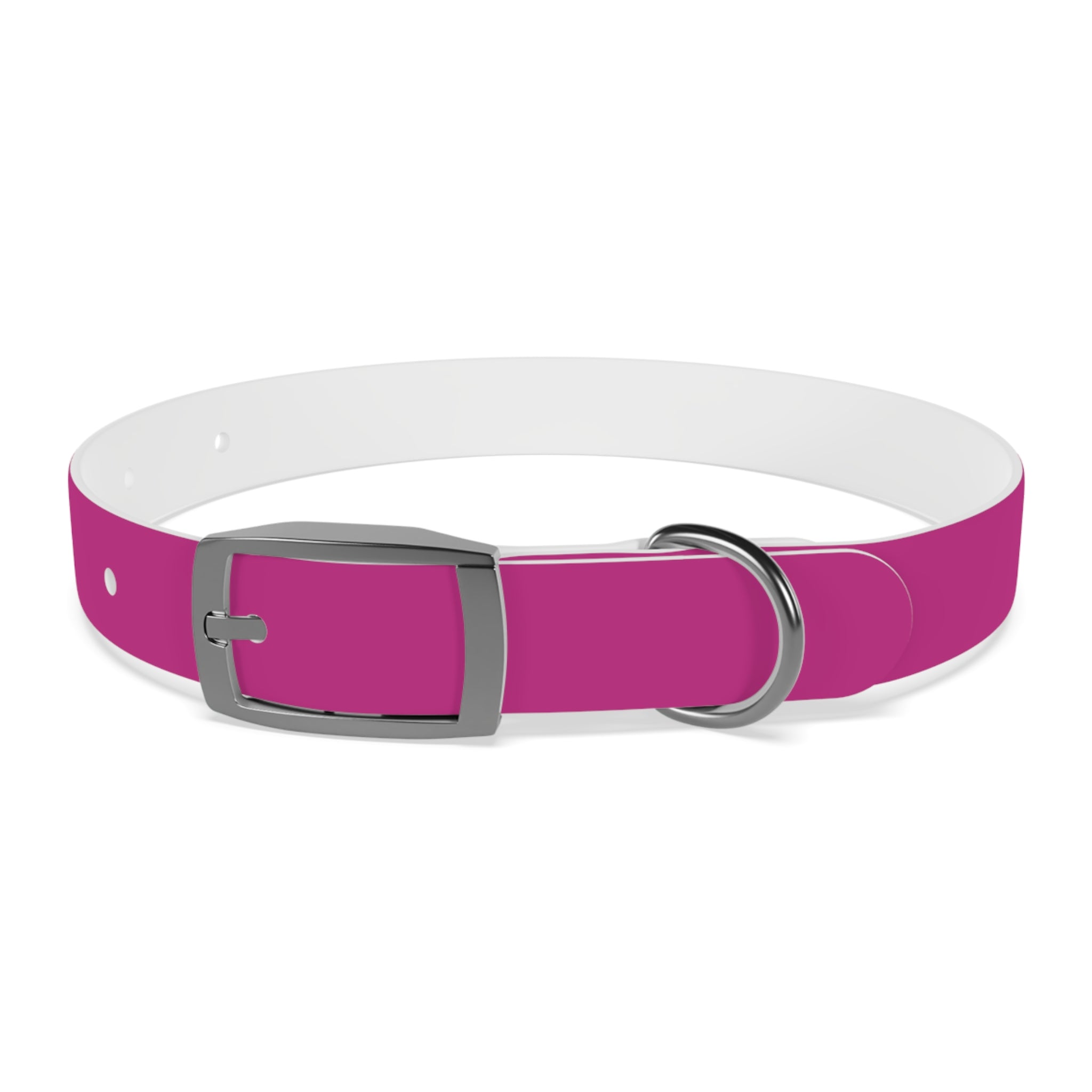 Pink Leather Dog Collar — Texas Livestock Show Logo