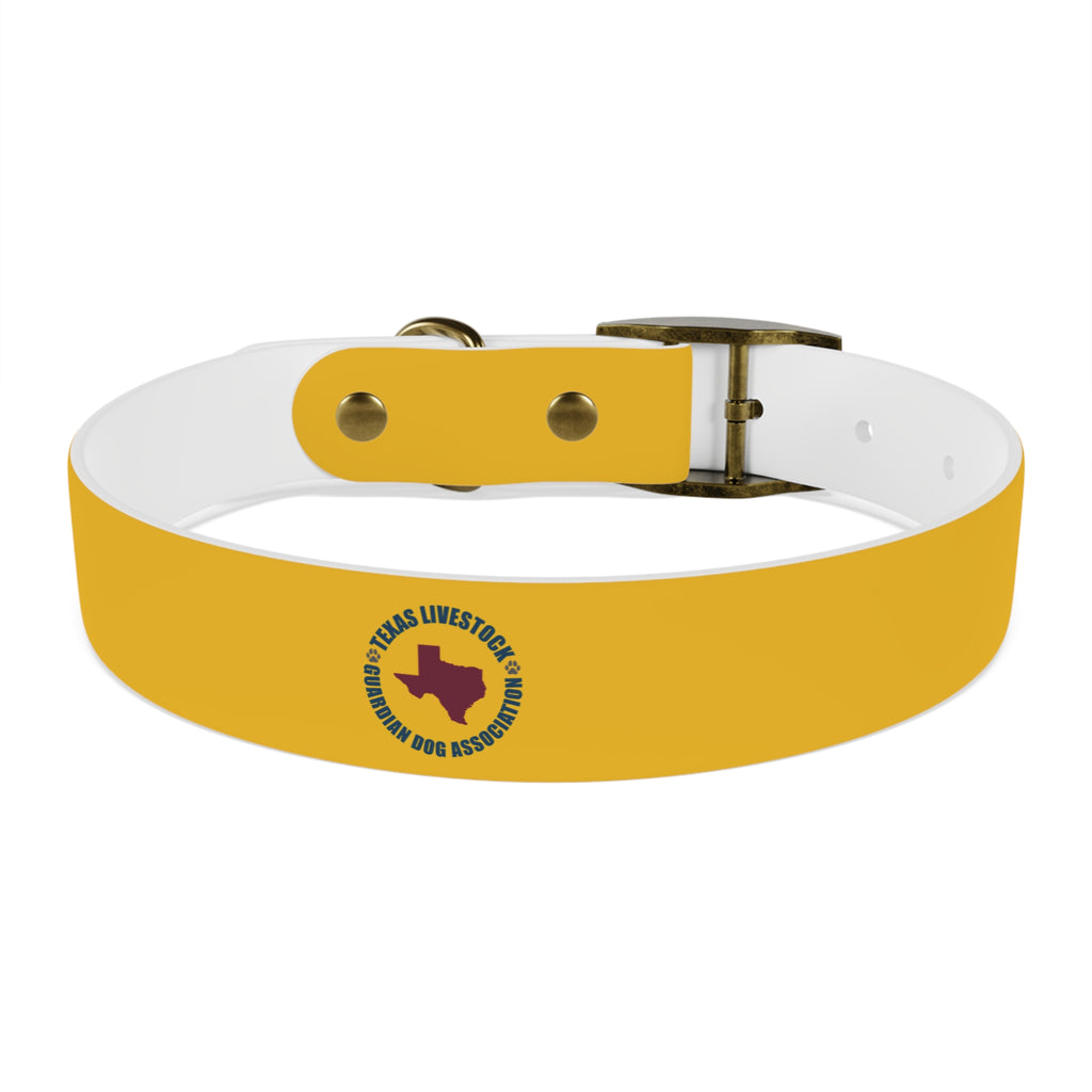 Yellow Customizable Dog Collar — Texas Livestock Association Logo Option