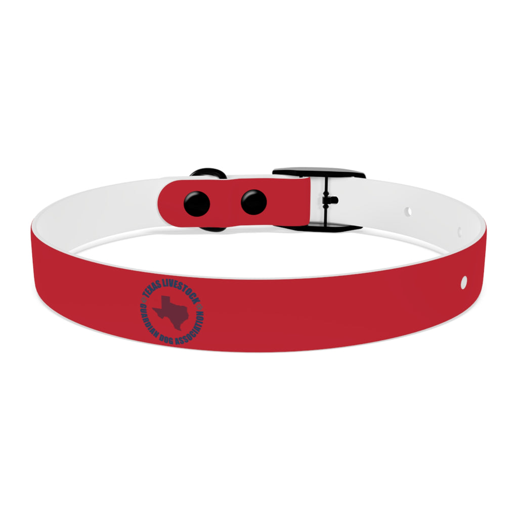 Red Pet Collar with Texas Logo — Durable Adjustable Dog Collar