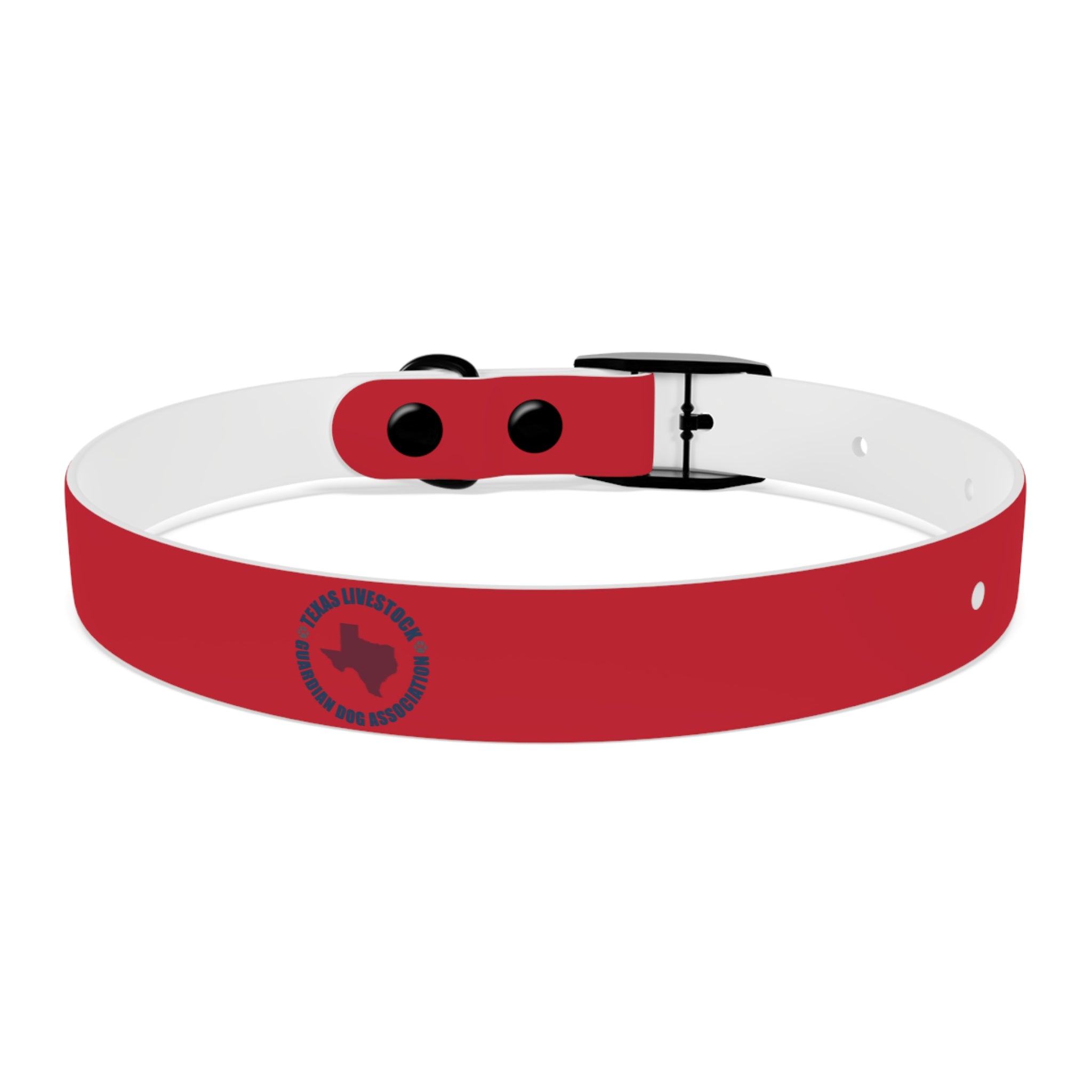 Red Pet Collar with Texas Logo — Durable Adjustable Dog Collar