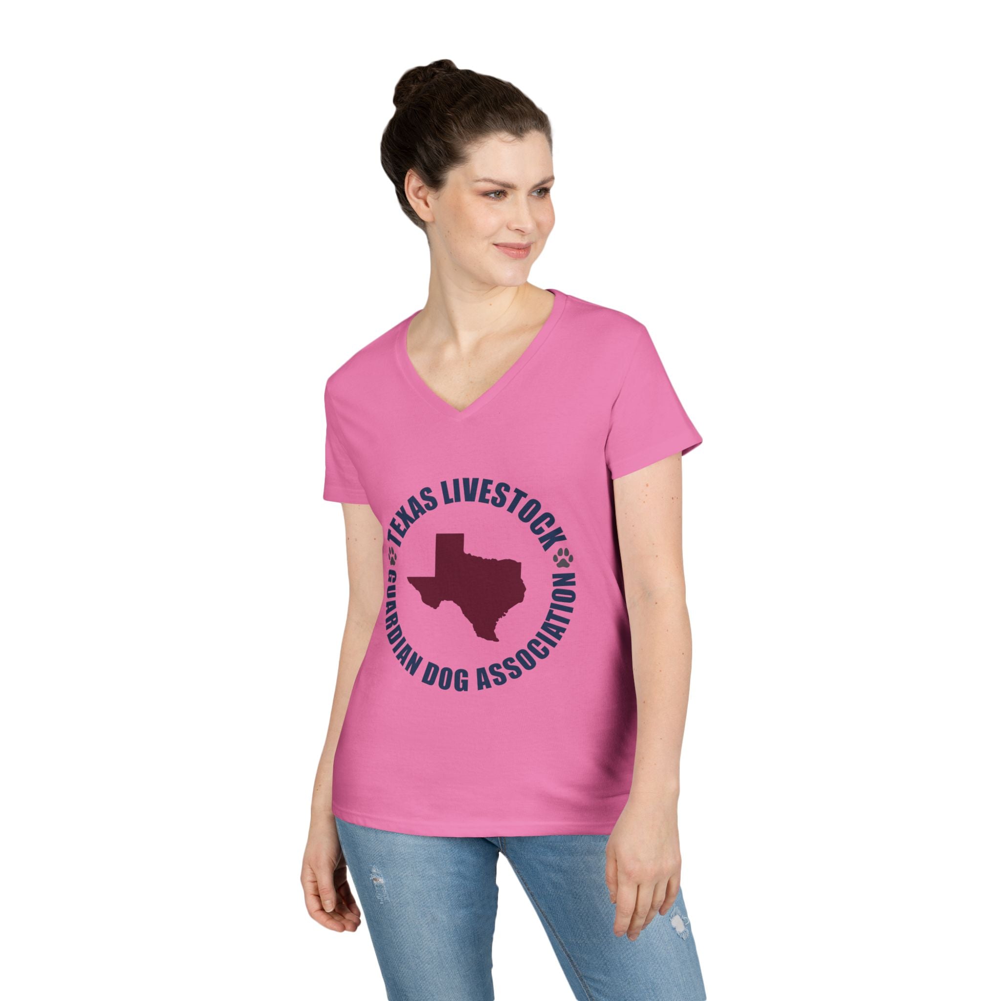 Texas Livestock Guardian Dog Association V-Neck Tee