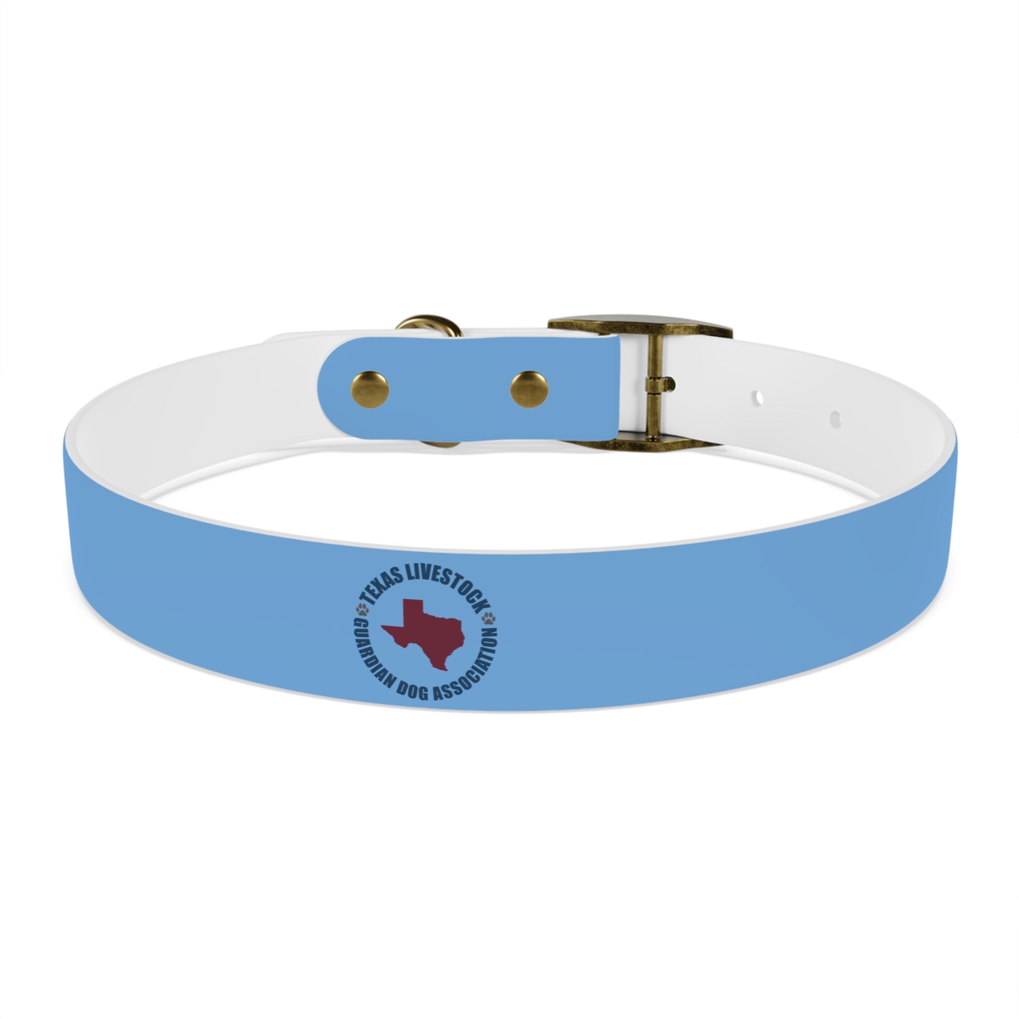 Blue State Silhouette Dog Collar — Texas Livestock Design