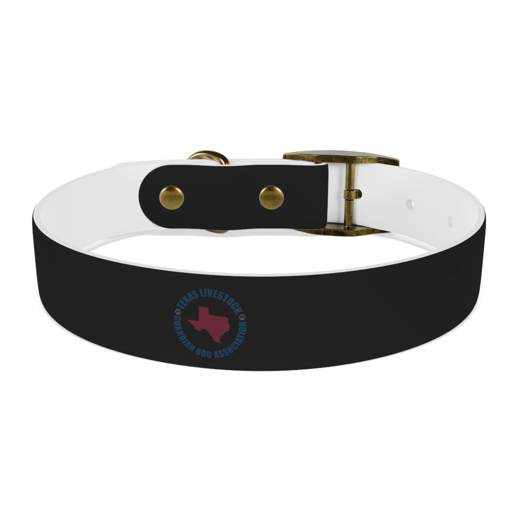 Black Leather Dog Collar — Durable Everyday Collar with Metal Buckle