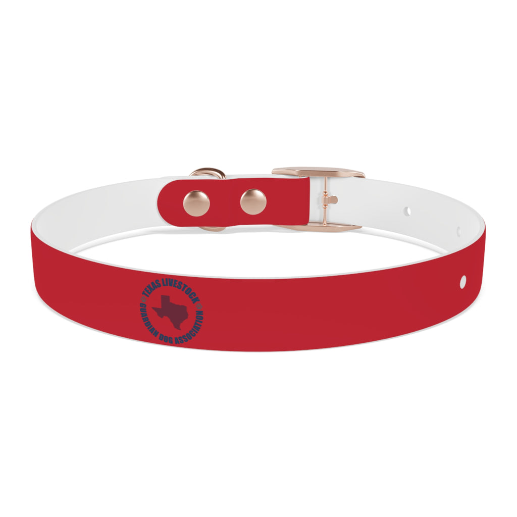 Red Pet Collar with Texas Logo — Durable Adjustable Dog Collar