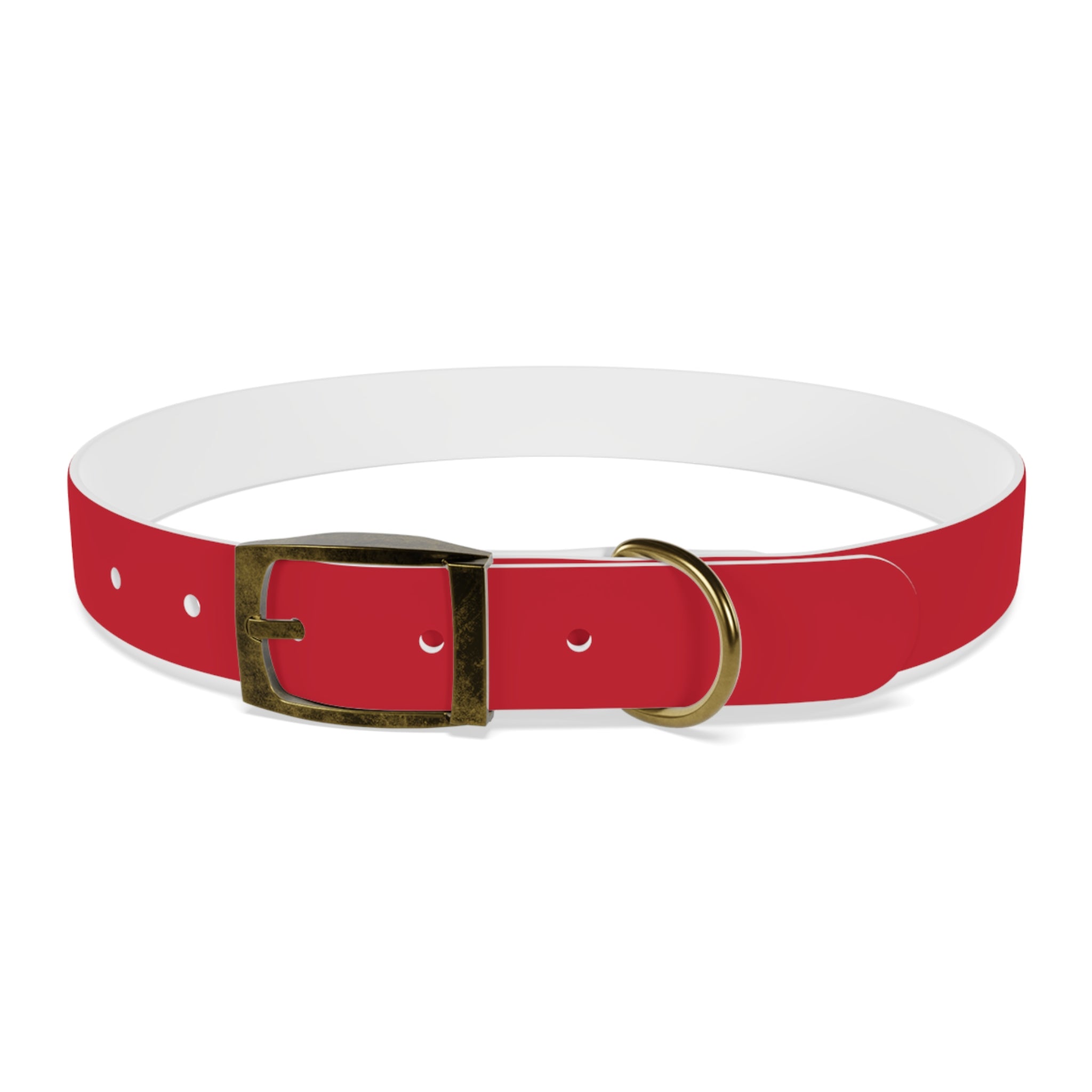 Red Pet Collar with Texas Logo — Durable Adjustable Dog Collar