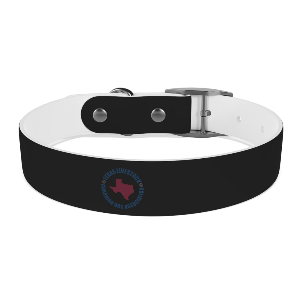 Black Leather Dog Collar — Durable Everyday Collar with Metal Buckle