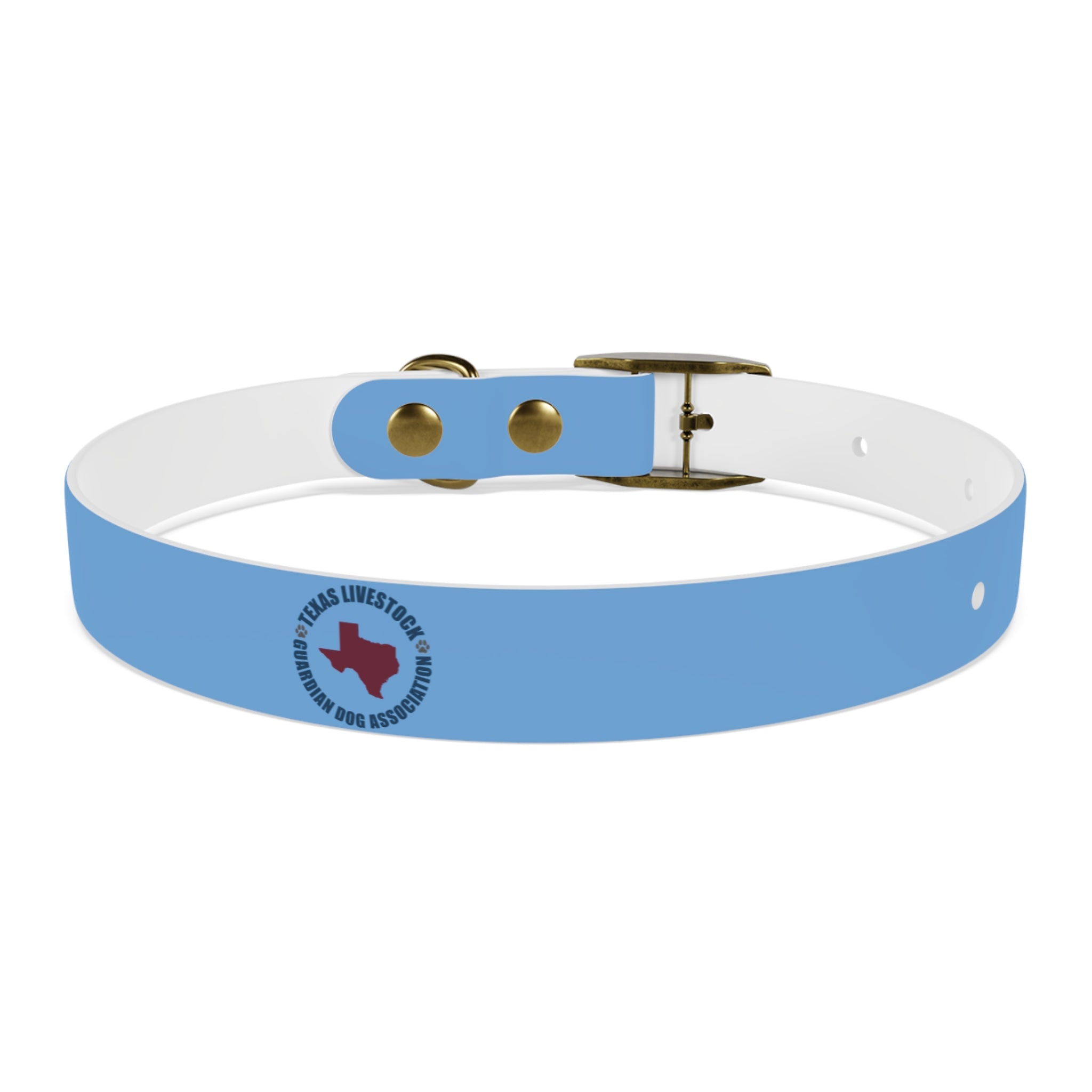 Blue State Silhouette Dog Collar — Texas Livestock Design
