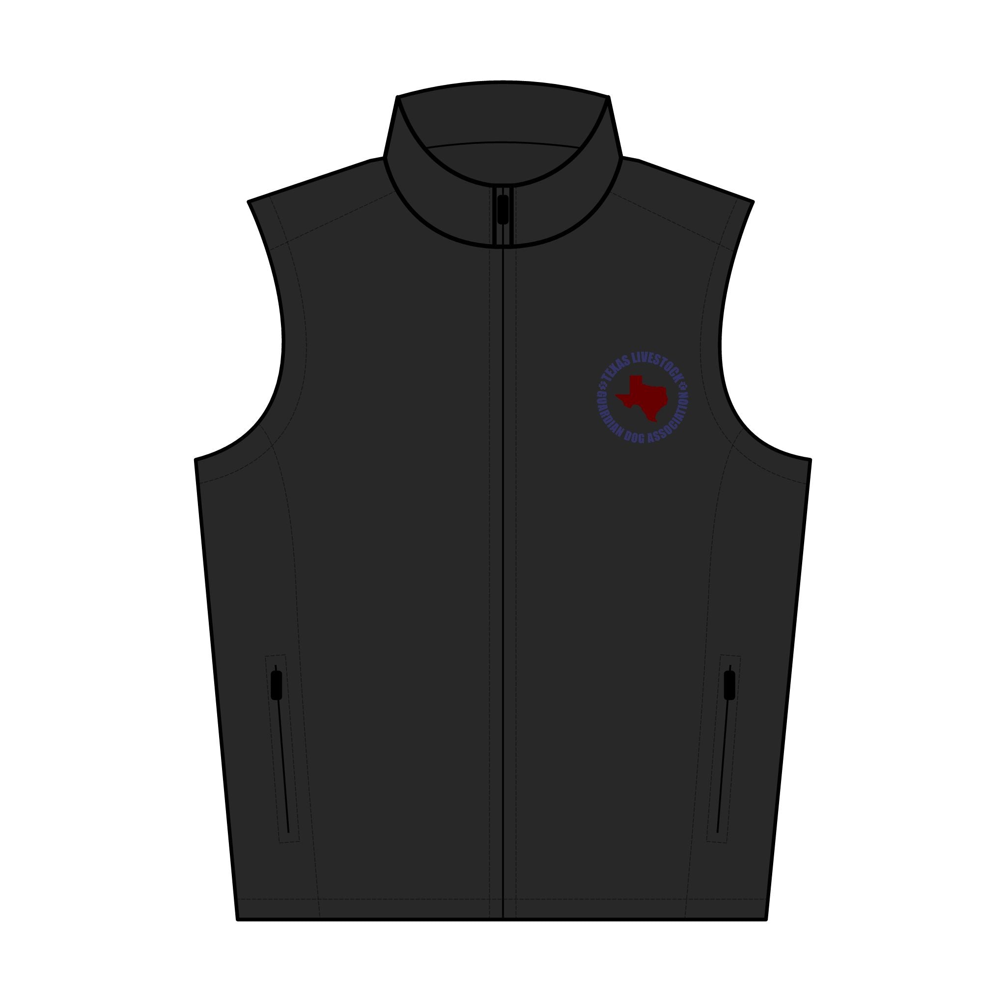 Men's Embroidered Soft Shell Vest — Texas Lone Star Logo