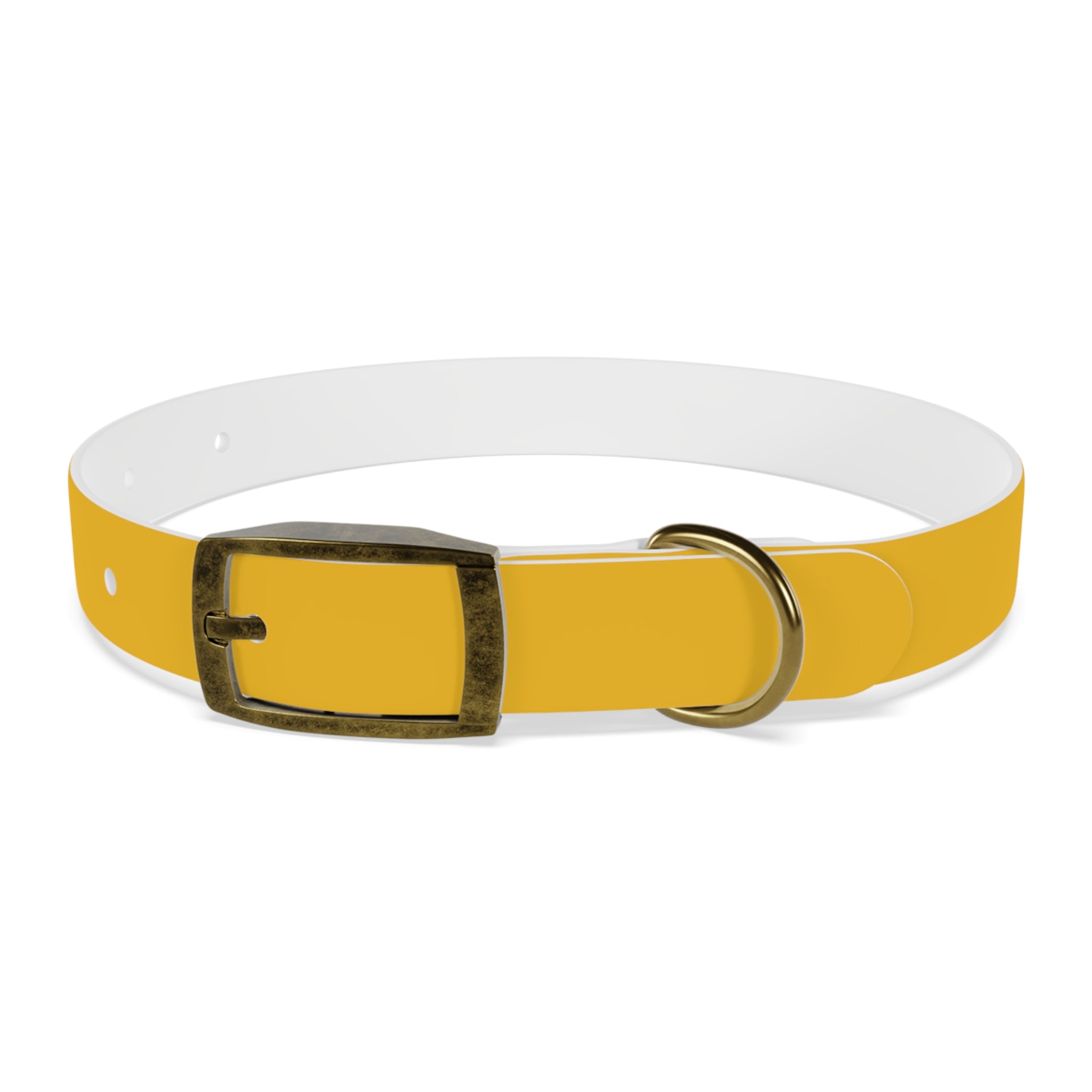 Yellow Customizable Dog Collar — Texas Livestock Association Logo Option