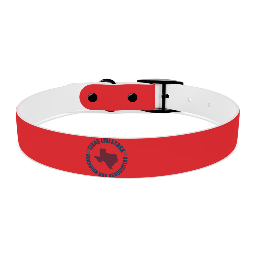 Red Personalized Dog Collar with Texas Logo — Durable Adjustable Pet Collar