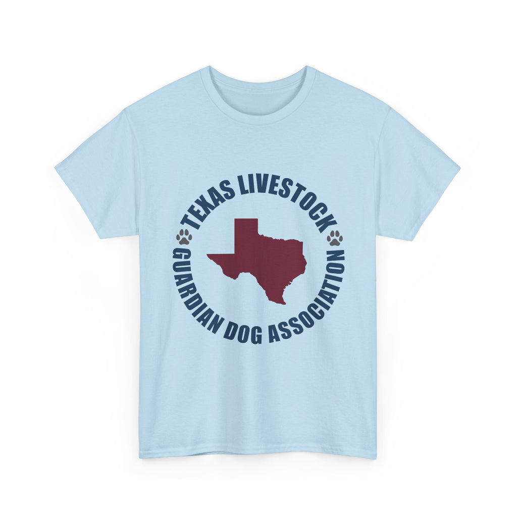 Texas Livestock Guardian Dog Association Tee — State Paw Print Logo Shirt
