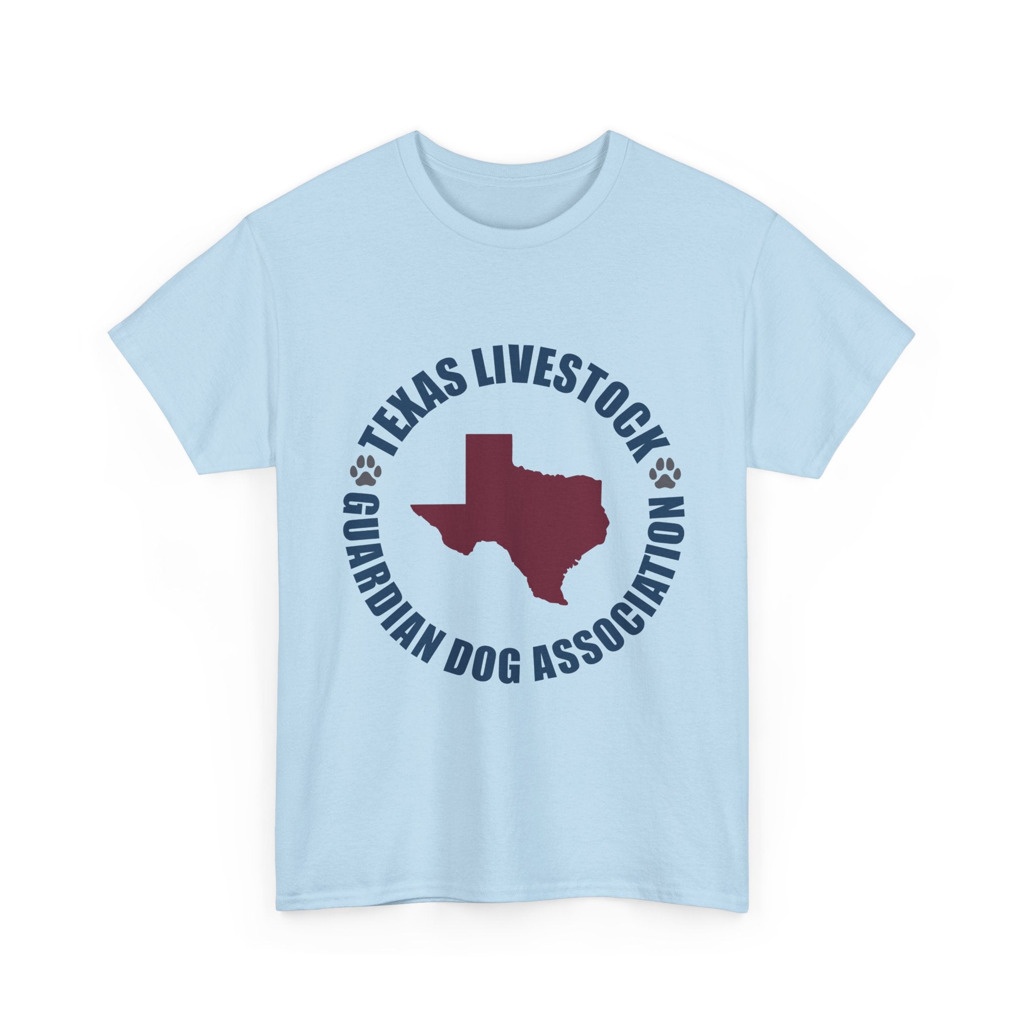 Texas Livestock Guardian Dog Association Tee — State Paw Print Logo Shirt
