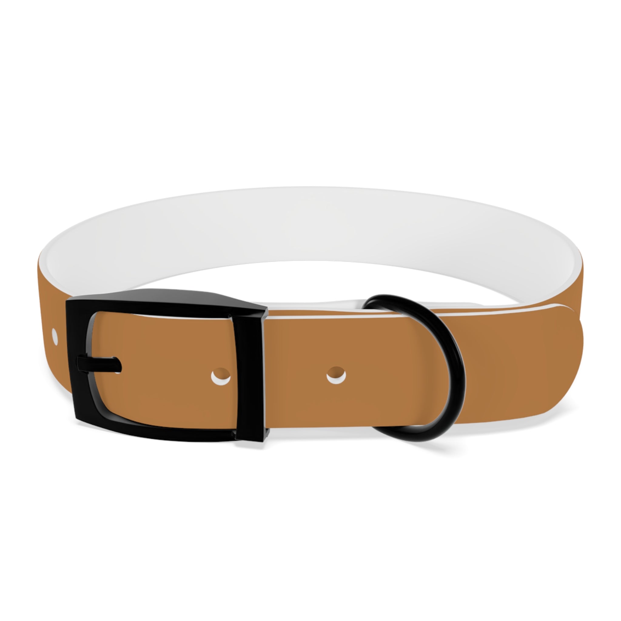 Leather Dog Collar with Texas Livestock Association Logo — Durable Brown Pet Collar