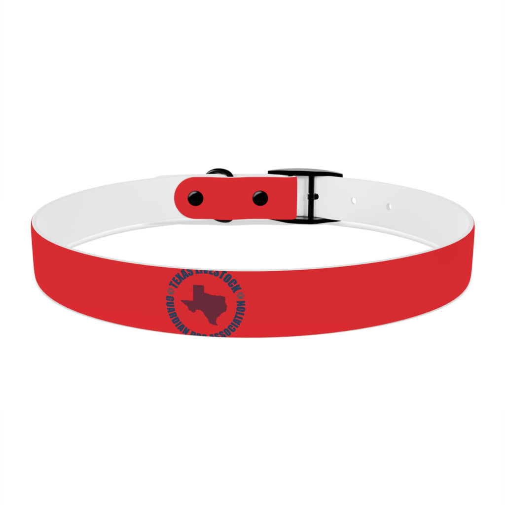 Red Personalized Dog Collar with Texas Logo — Durable Adjustable Pet Collar