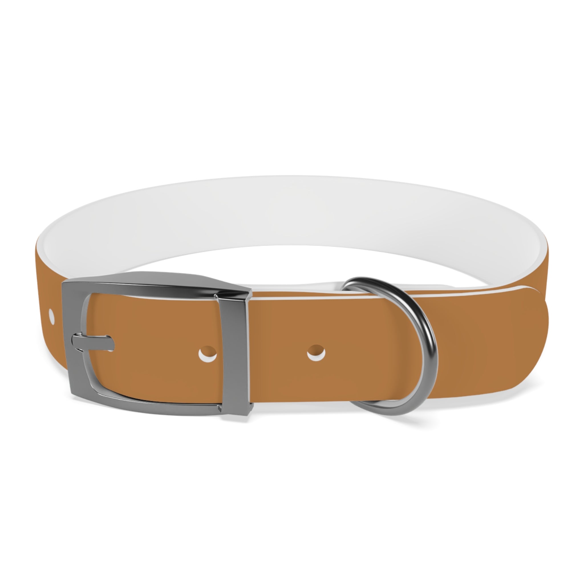 Leather Dog Collar with Texas Livestock Association Logo — Durable Brown Pet Collar