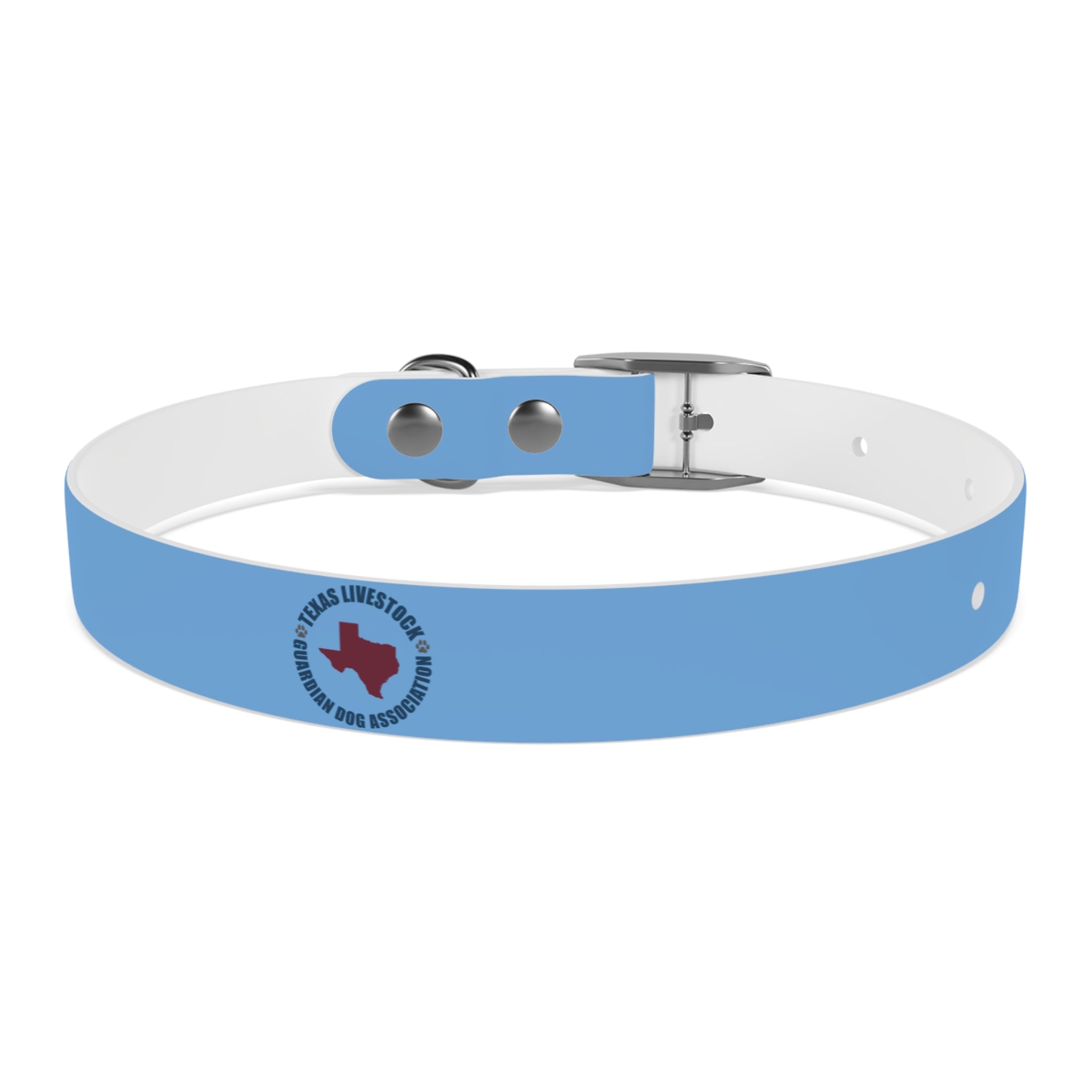 Blue State Silhouette Dog Collar — Texas Livestock Design