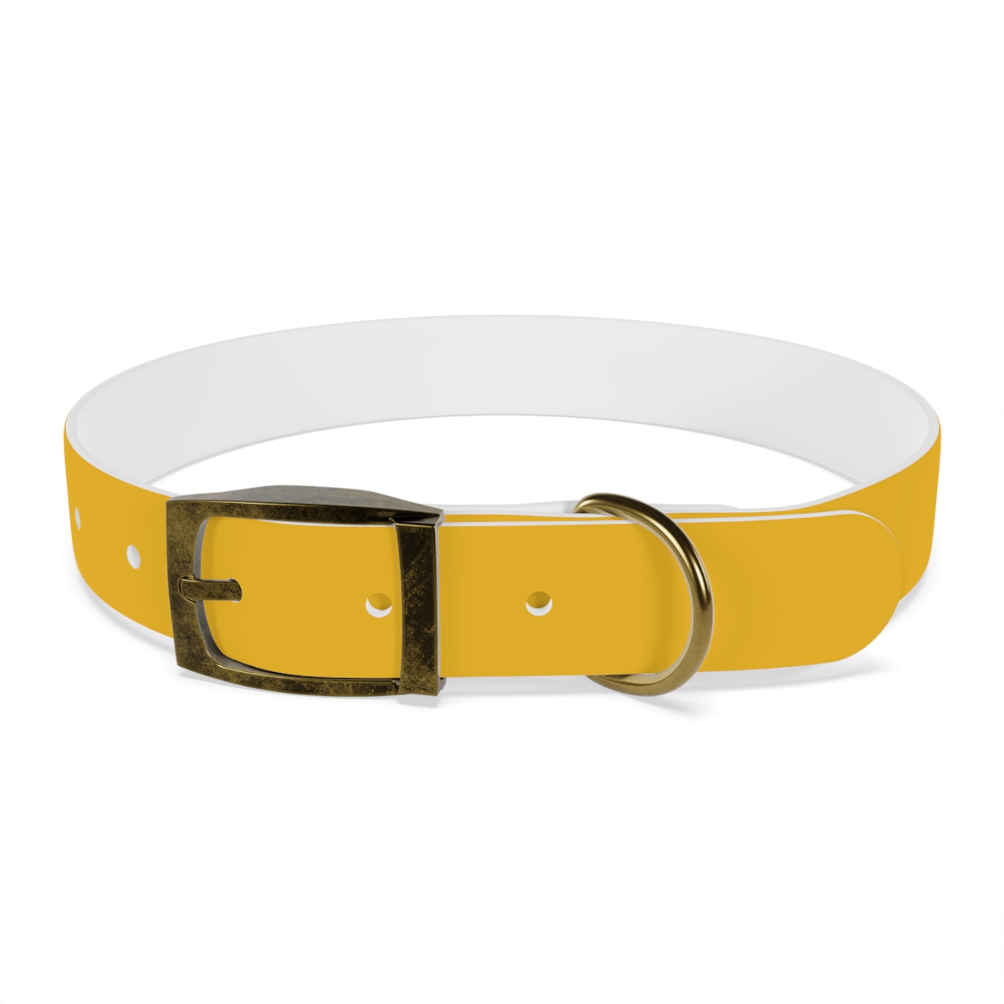 Yellow Customizable Dog Collar — Texas Livestock Association Logo Option