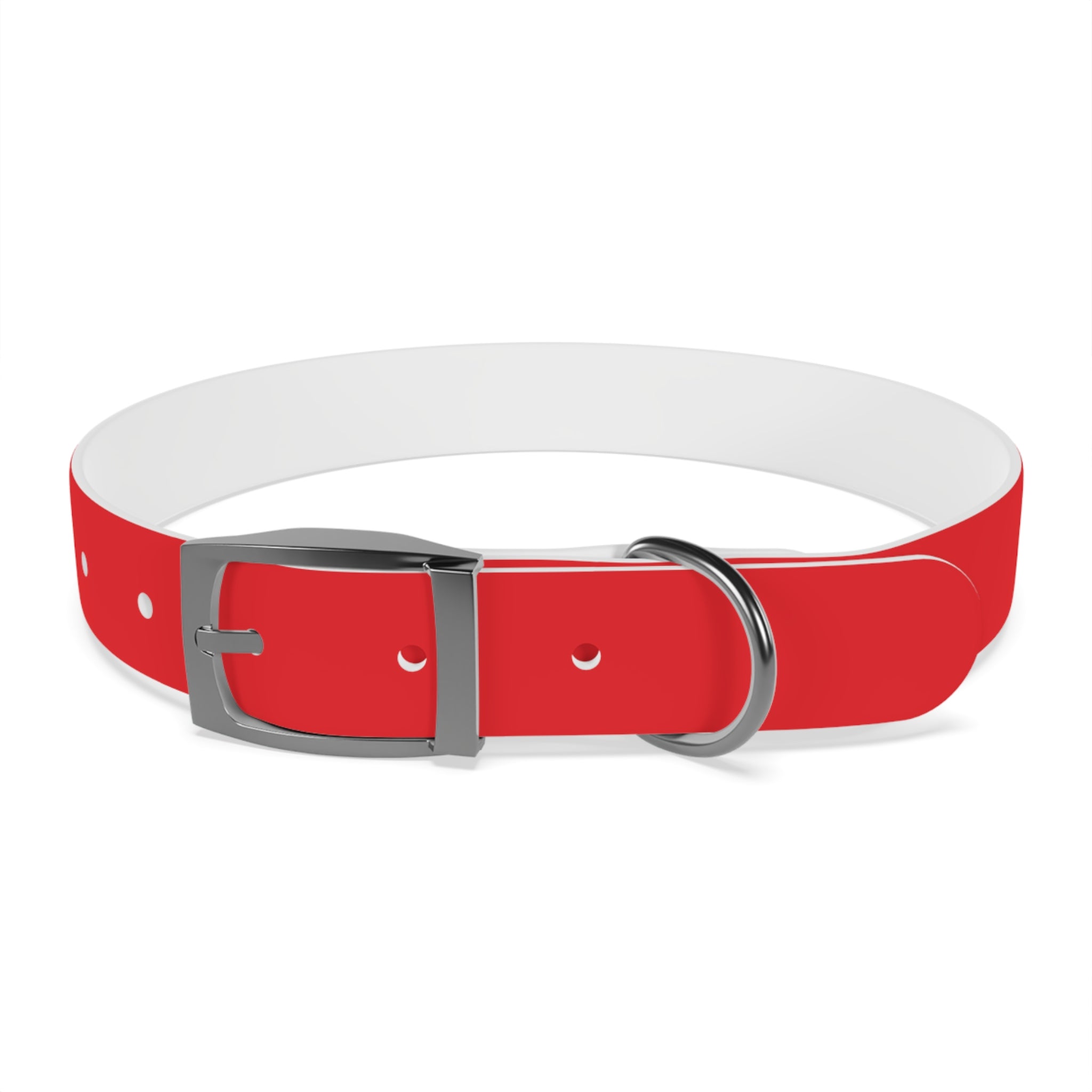 Red Personalized Dog Collar with Texas Logo — Durable Adjustable Pet Collar