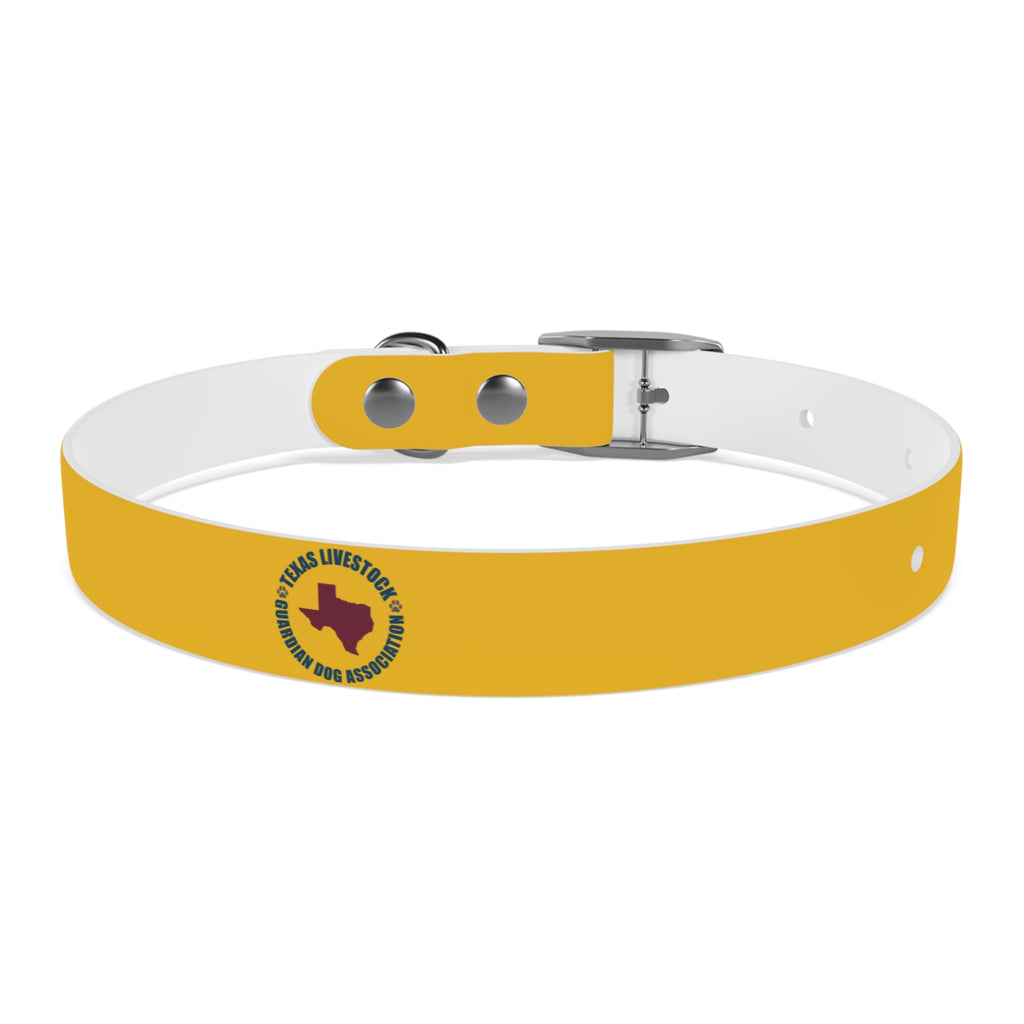 Yellow Customizable Dog Collar — Texas Livestock Association Logo Option